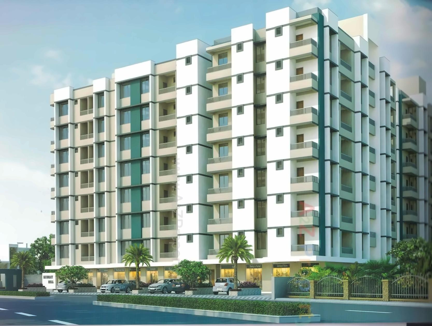 3D Elevation of real estate project Kudrat Hill located at Saijpur, Ahmedabad, Gujarat