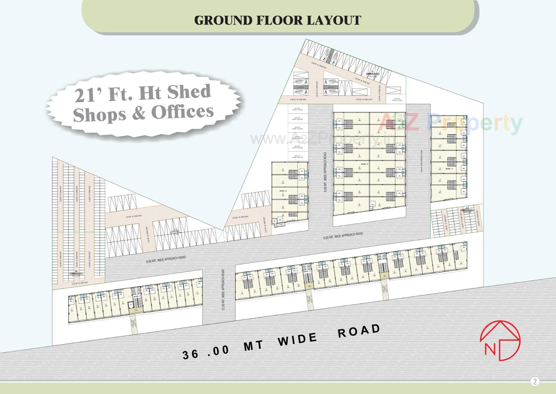 Layout of real estate project Kudrat Industrial Park located at Kathwada, Ahmedabad, Gujarat