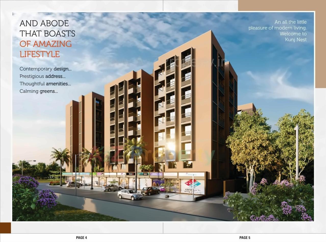 3D Elevation of real estate project Kunj Nest located at Ghuma, Ahmedabad, Gujarat