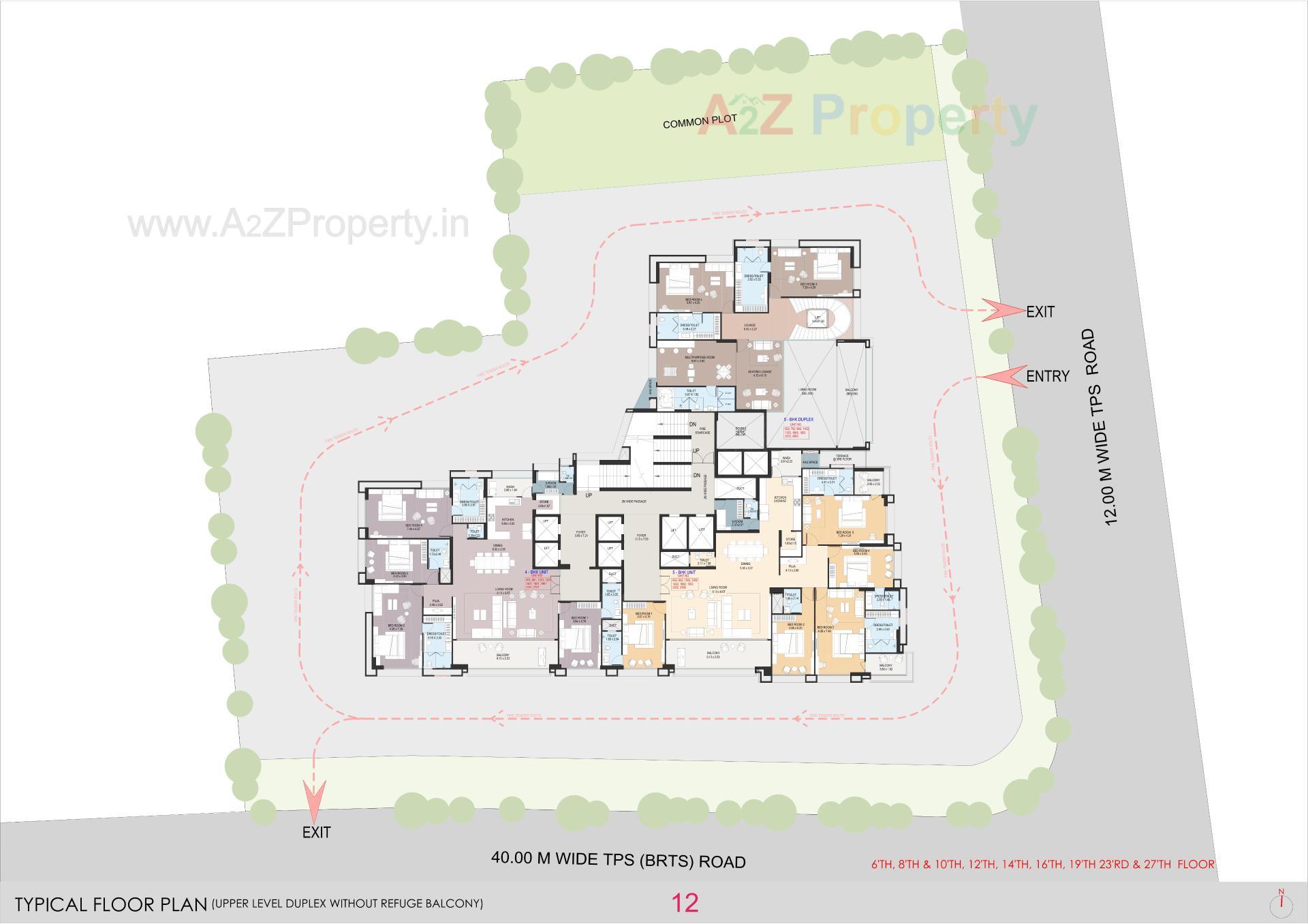 Layout of real estate project La Marque located at Bodakdev, Ahmedabad, Gujarat
