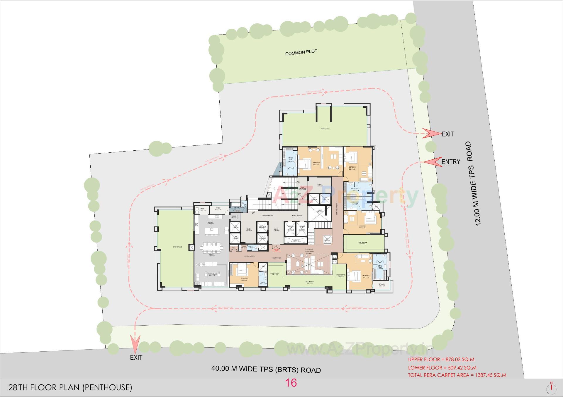 Layout of real estate project La Marque located at Bodakdev, Ahmedabad, Gujarat