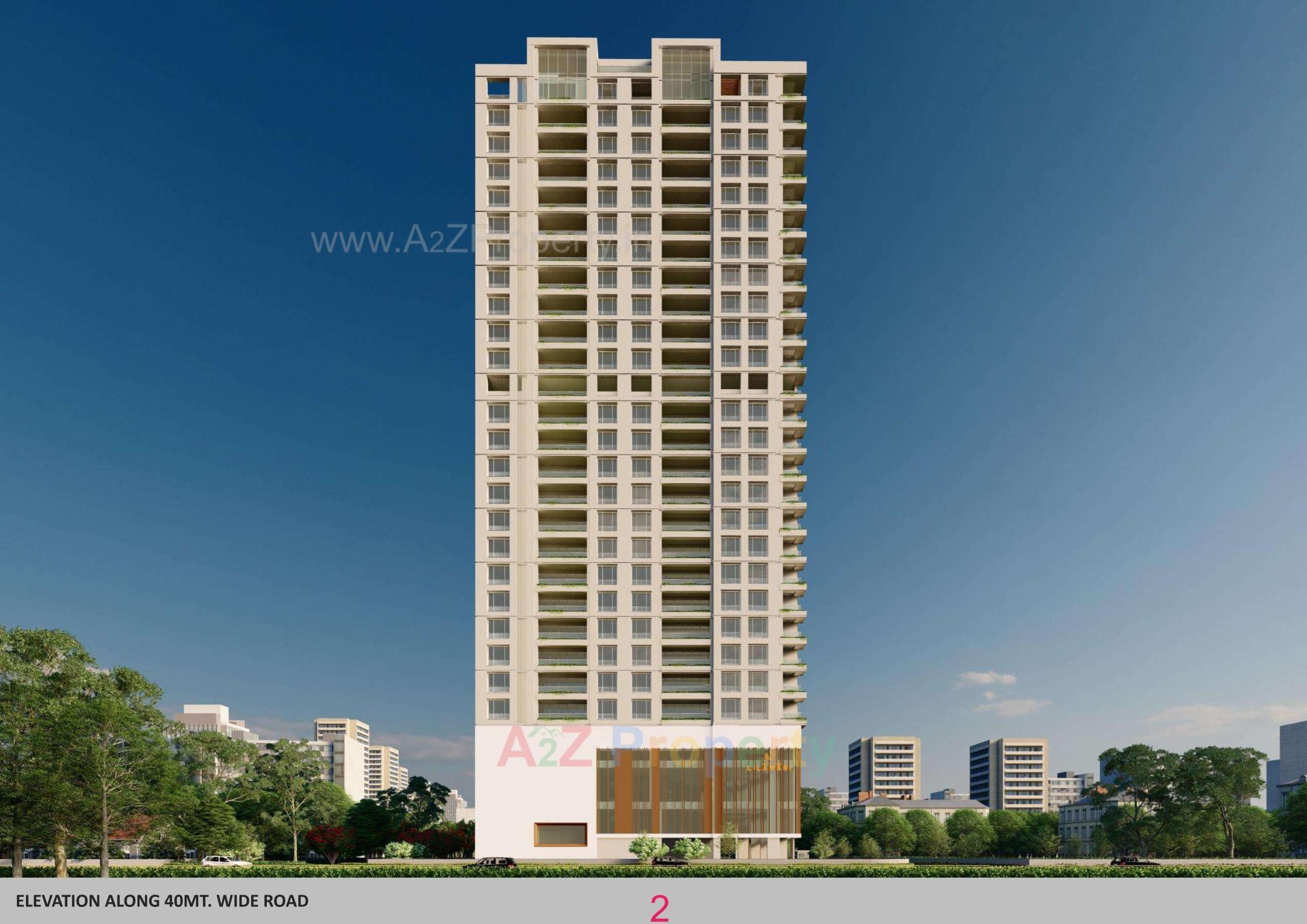 3D Elevation of real estate project La Marque located at Bodakdev, Ahmedabad, Gujarat