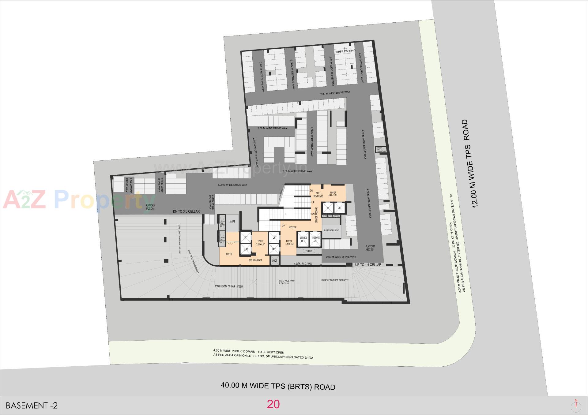 Layout of real estate project La Marque located at Bodakdev, Ahmedabad, Gujarat