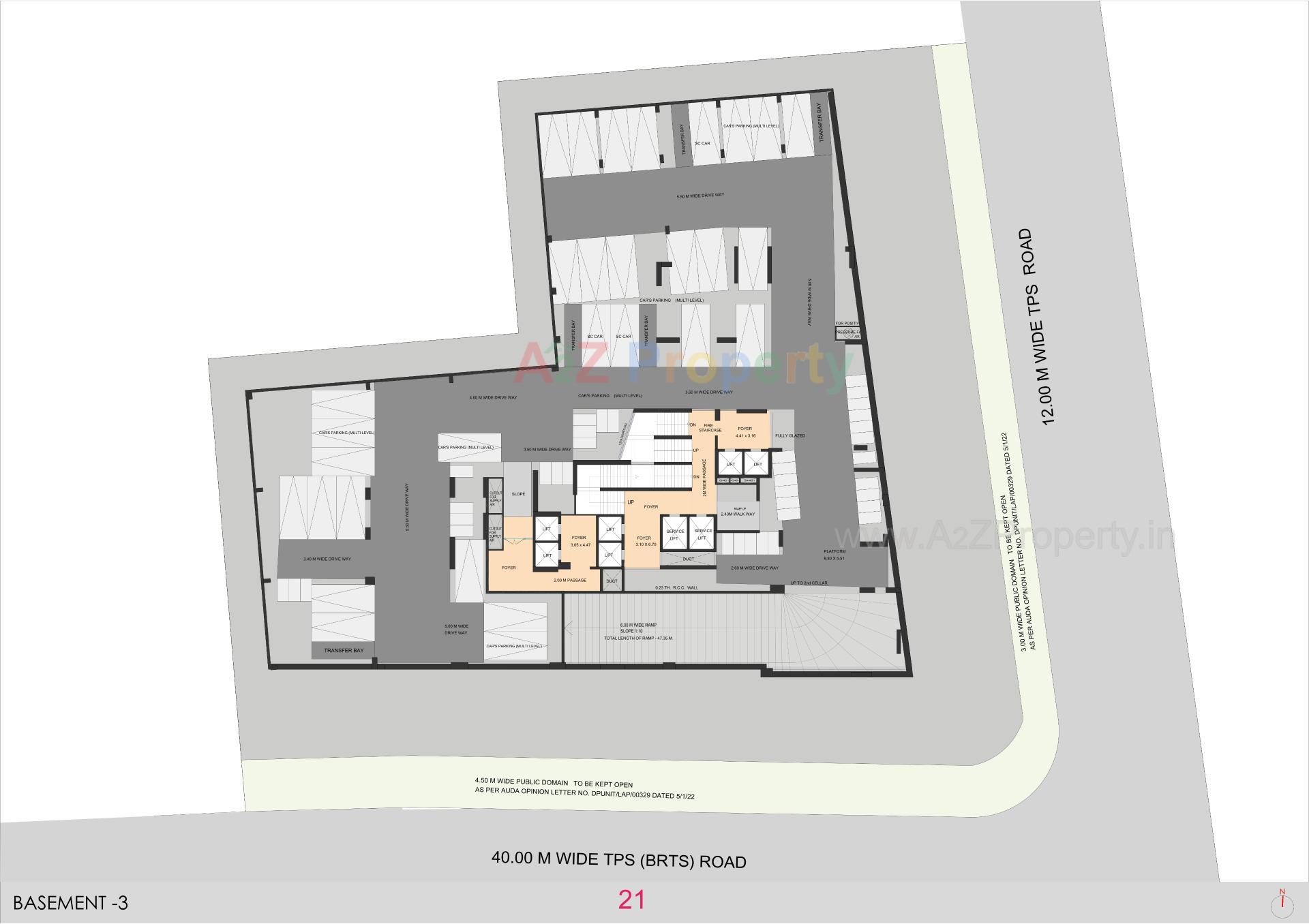 Layout of real estate project La Marque located at Bodakdev, Ahmedabad, Gujarat