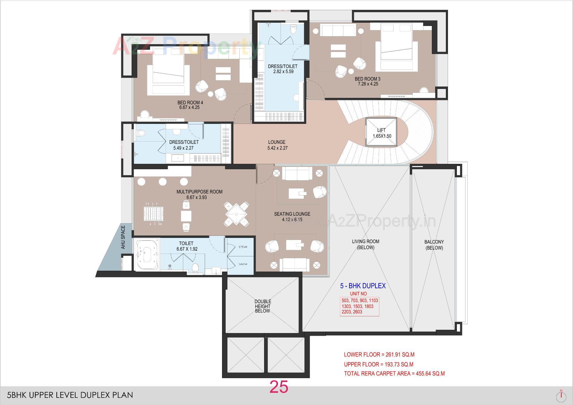 Layout of real estate project La Marque located at Bodakdev, Ahmedabad, Gujarat