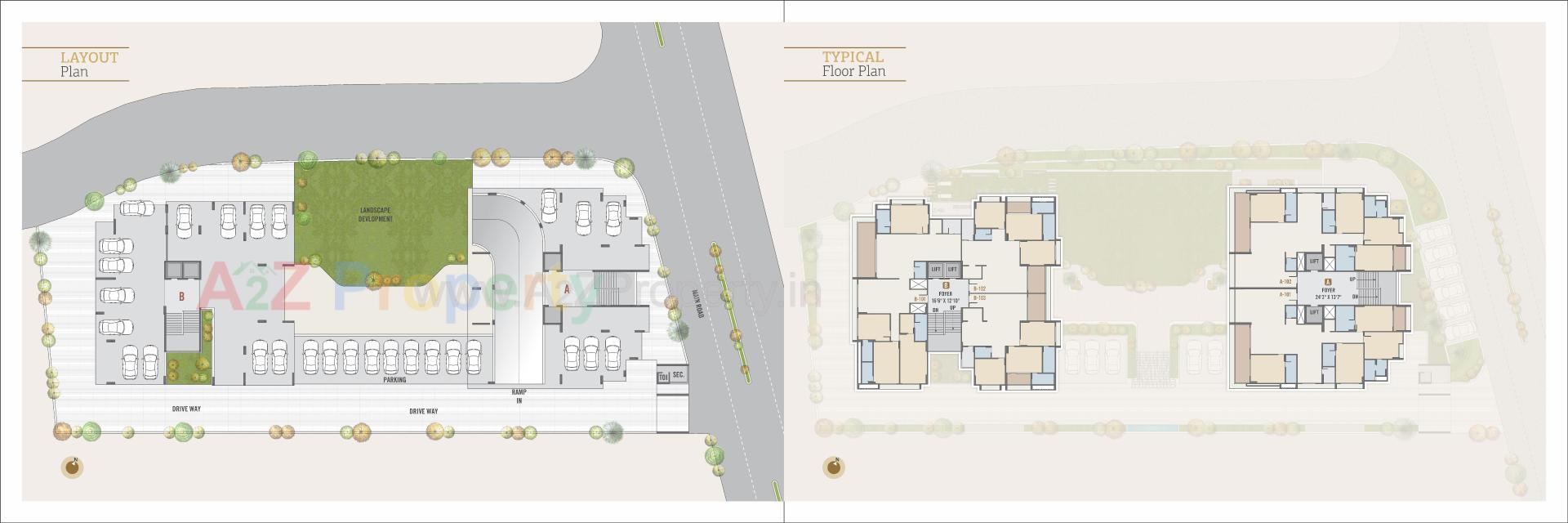 Layout of real estate project Laurels located at Kochrab, Ahmedabad, Gujarat