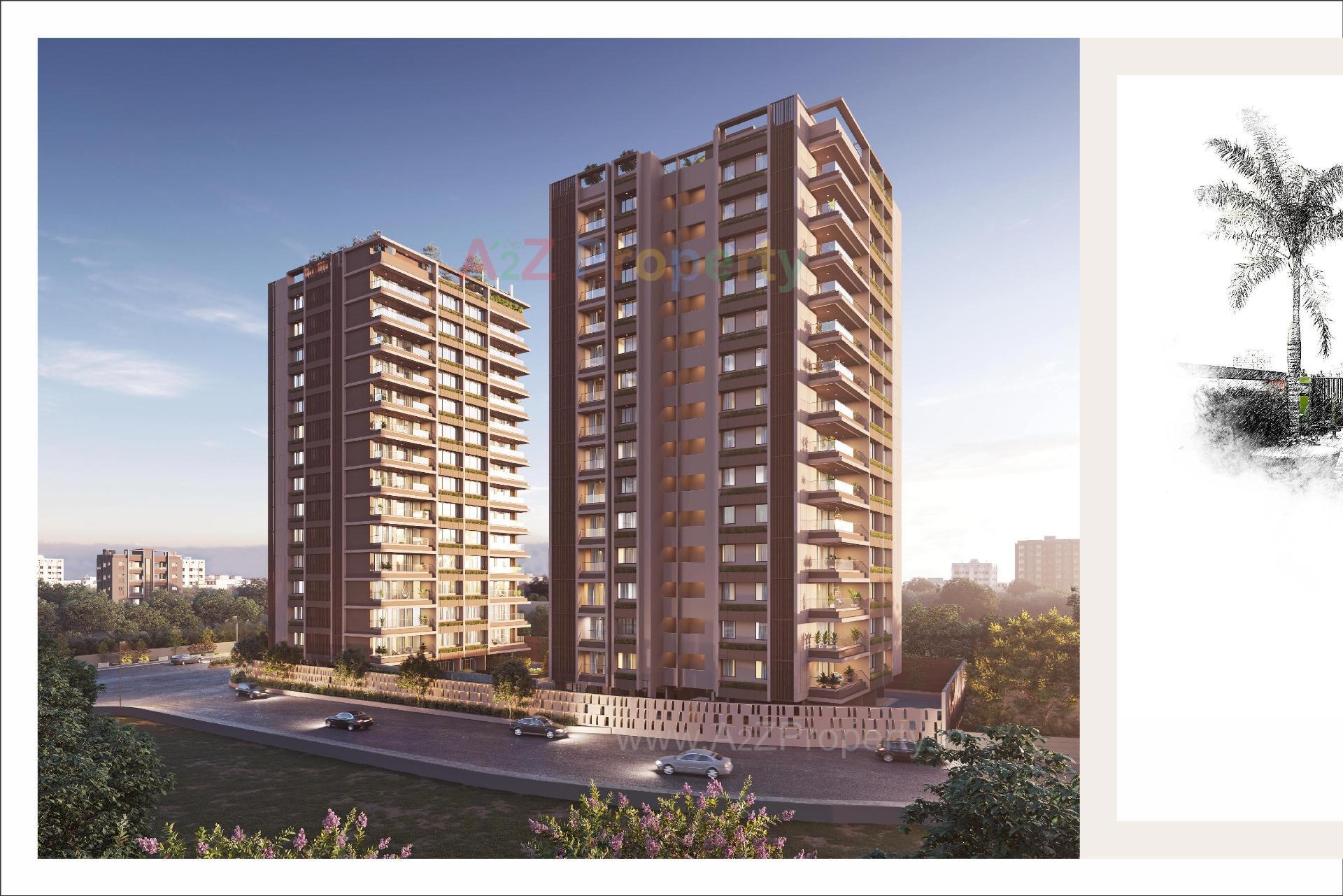 3D Elevation of real estate project Laurels located at Kochrab, Ahmedabad, Gujarat