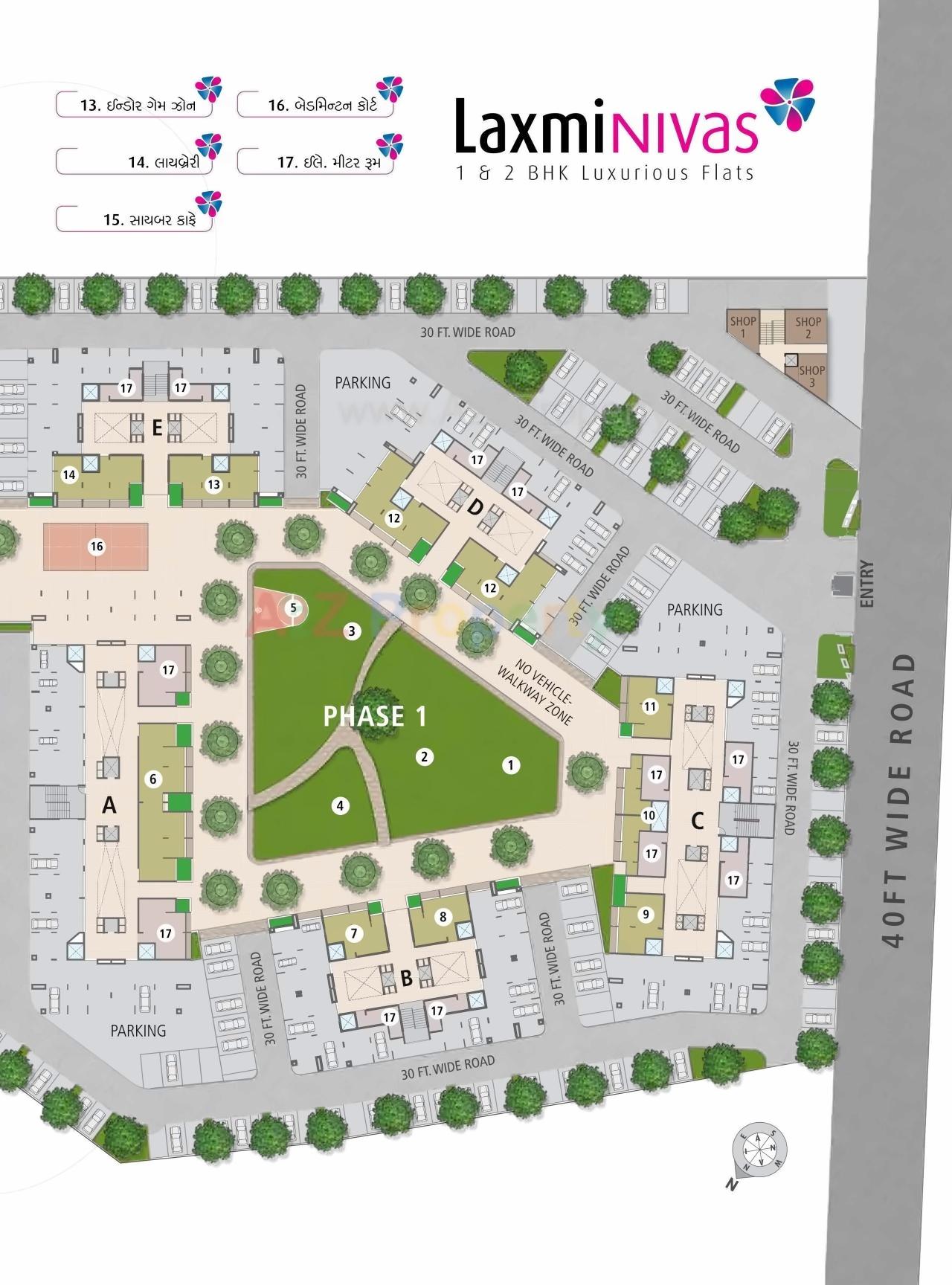 Layout of real estate project Laxmi Nivas located at Vatva, Ahmedabad, Gujarat