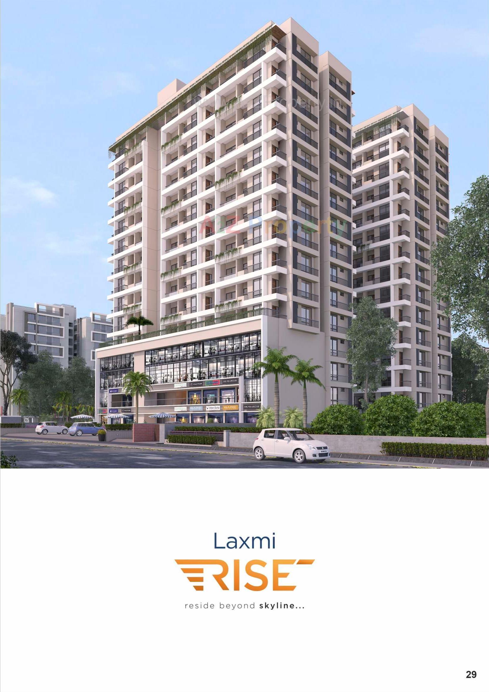 3D Elevation of real estate project Laxmi Rise located at Bakrol, Ahmedabad, Gujarat