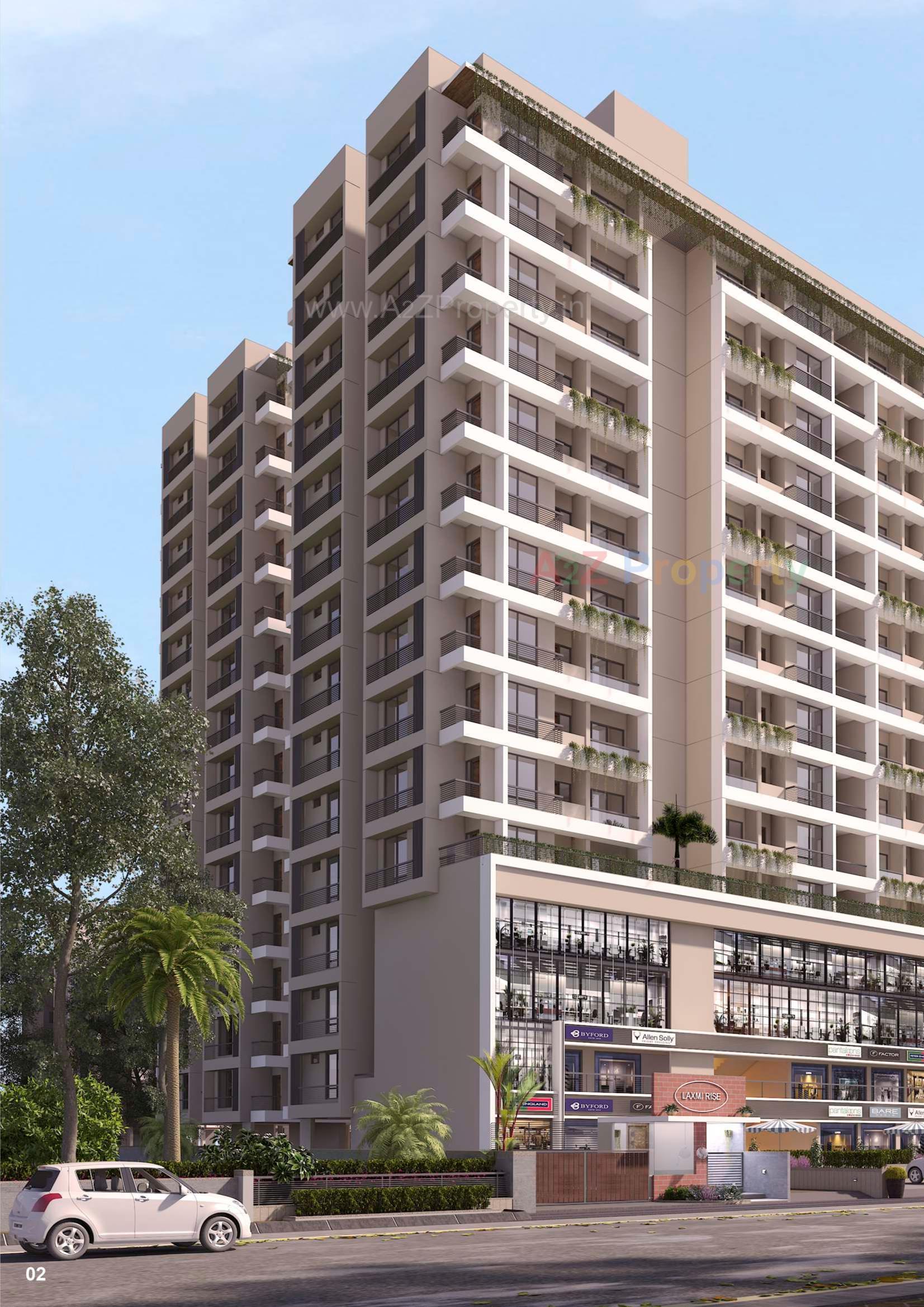 3D Elevation of real estate project Laxmi Rise located at Bakrol, Ahmedabad, Gujarat