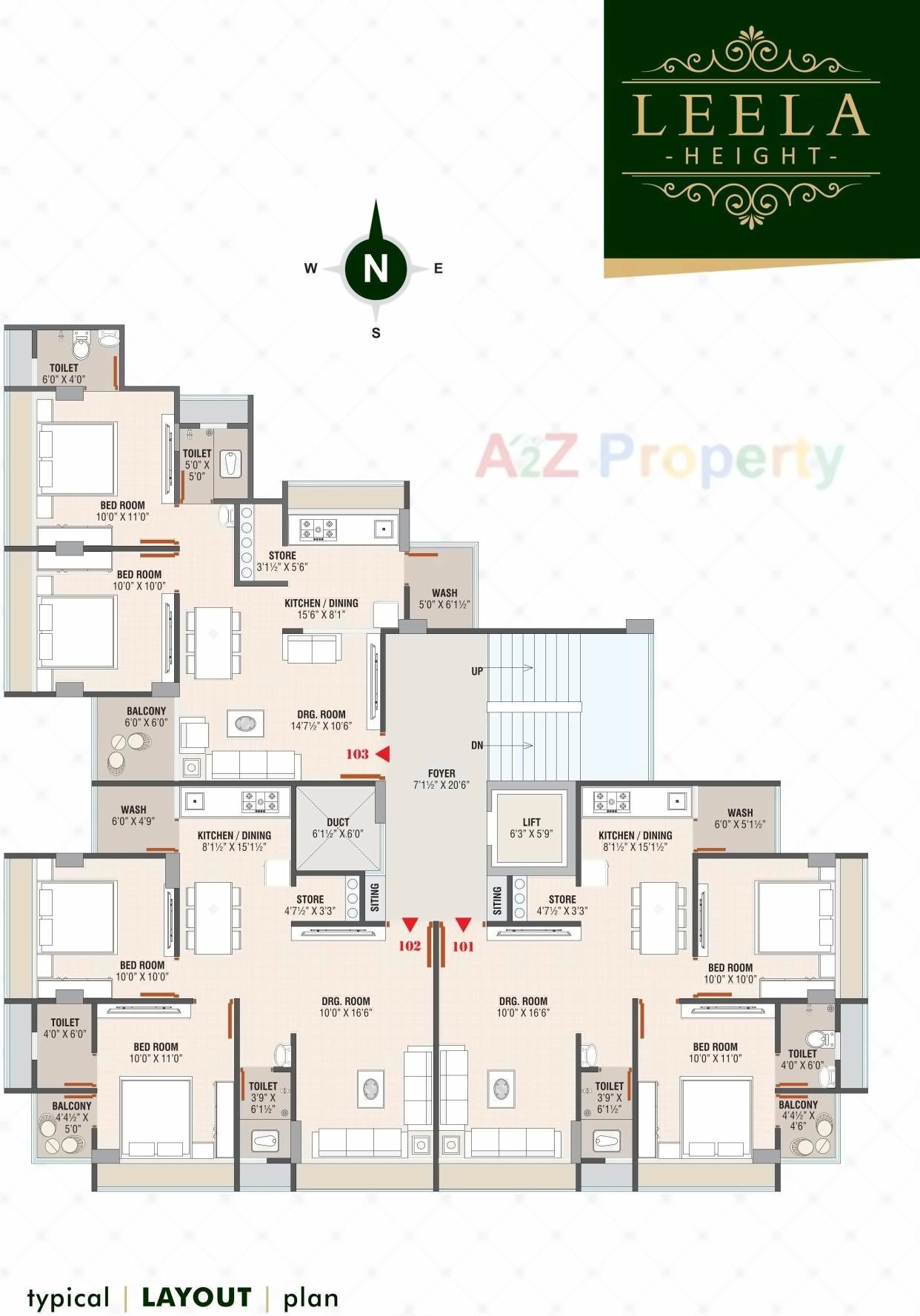 Layout of real estate project Leela Height located at Nikol, Ahmedabad, Gujarat