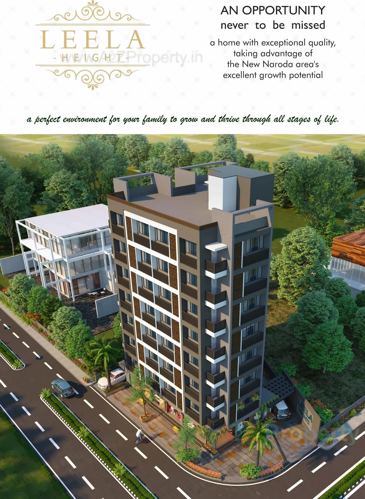 3D Elevation of real estate project Leela Height located at Nikol, Ahmedabad, Gujarat