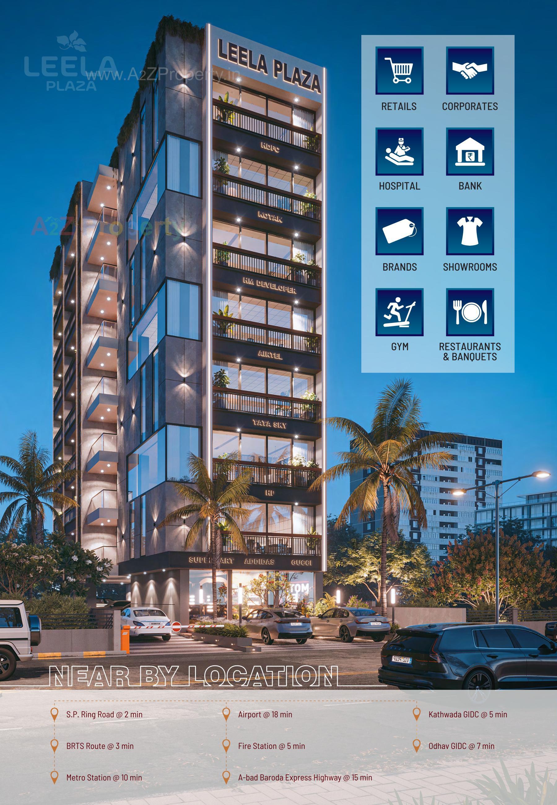 3D Elevation of real estate project Leela Plaza located at Nikol, Ahmedabad, Gujarat