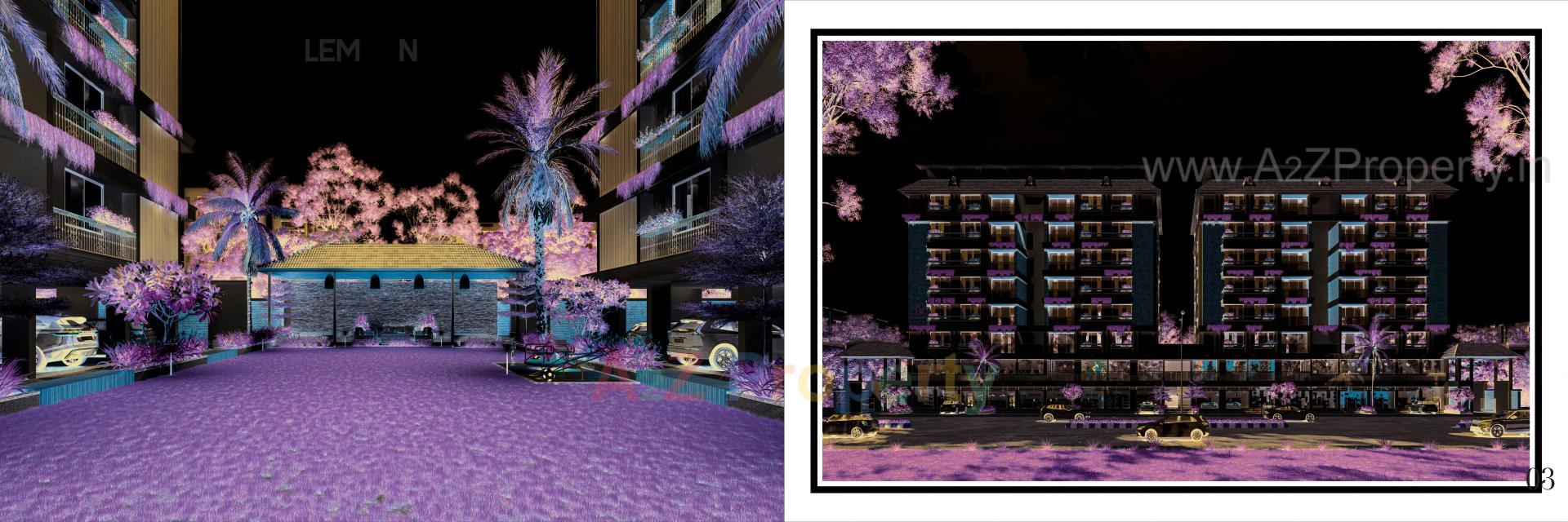 3D Elevation of real estate project Lemon Tree located at Nikol, Ahmedabad, Gujarat