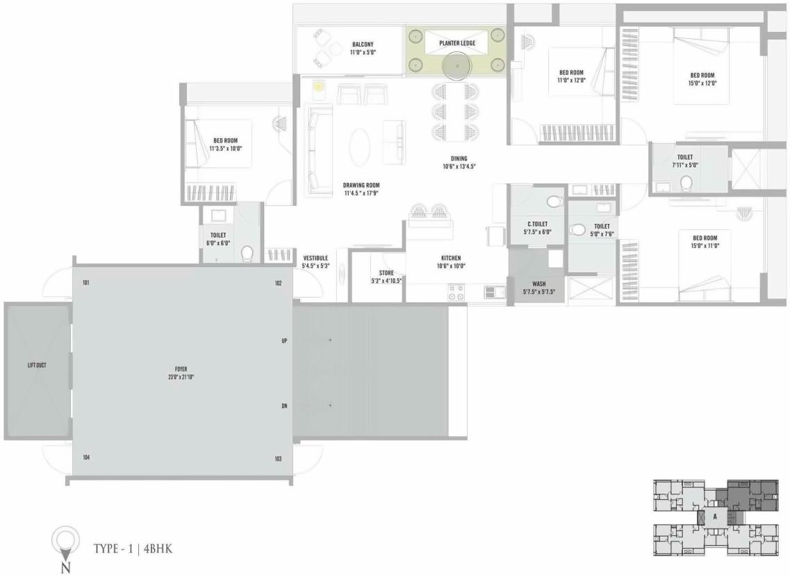 Layout of real estate project Loft Gardens located at Gota, Ahmedabad, Gujarat