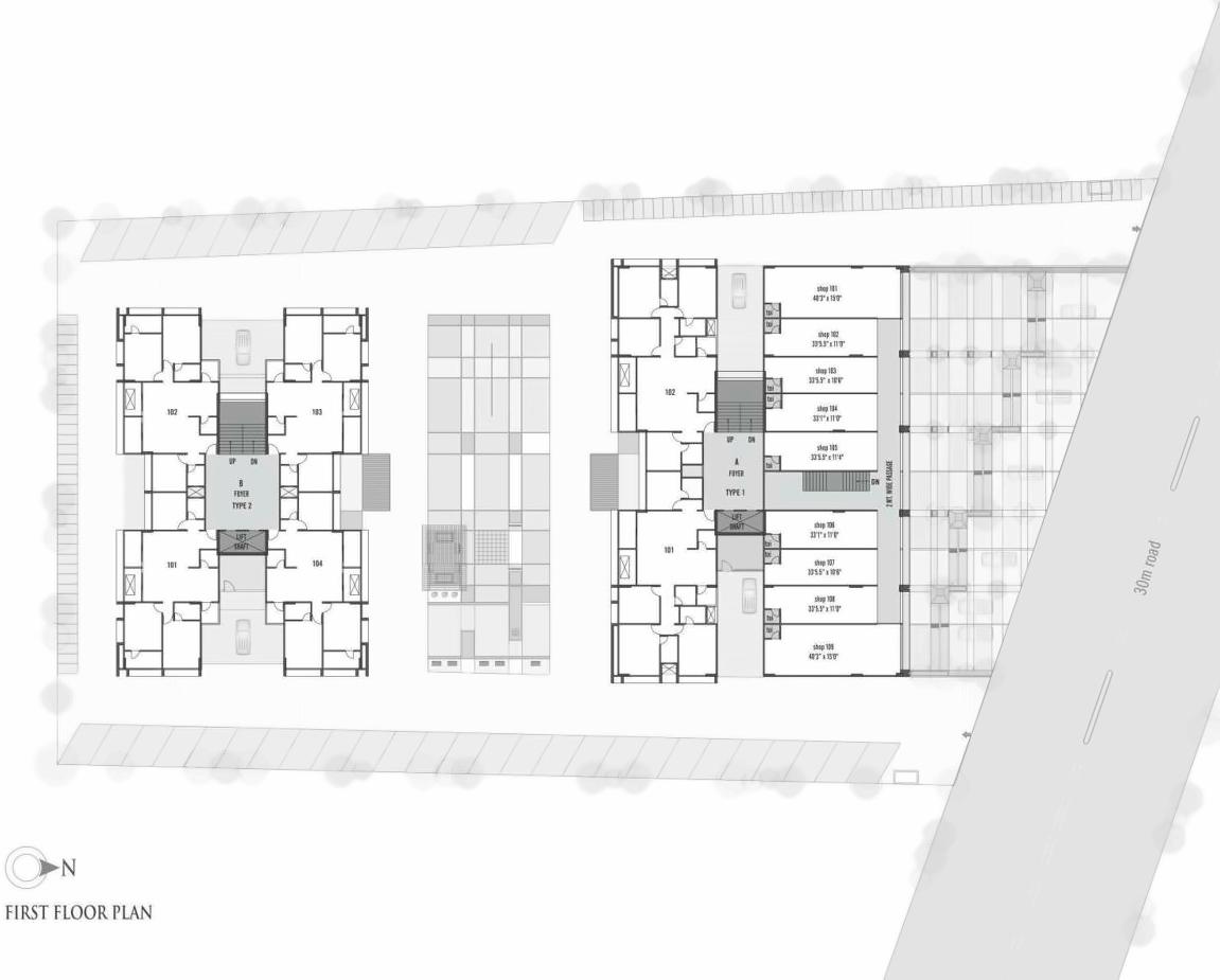 Layout of real estate project Loft Gardens located at Gota, Ahmedabad, Gujarat