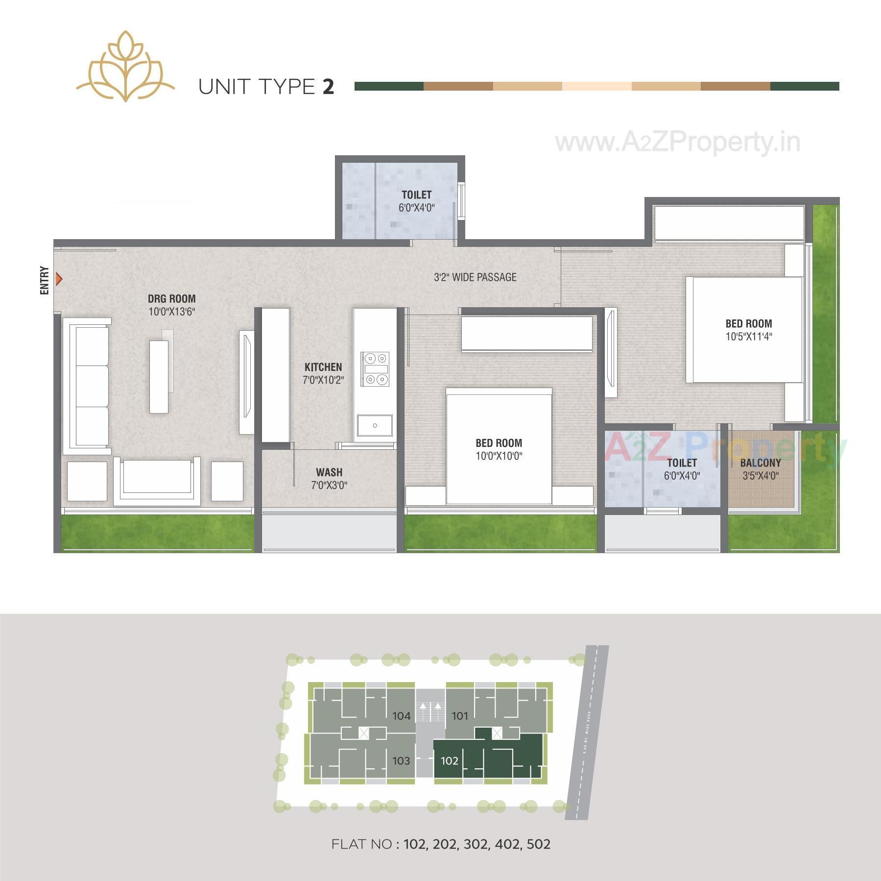 Layout of real estate project Lotus Avenue located at Vejalpur, Ahmedabad, Gujarat