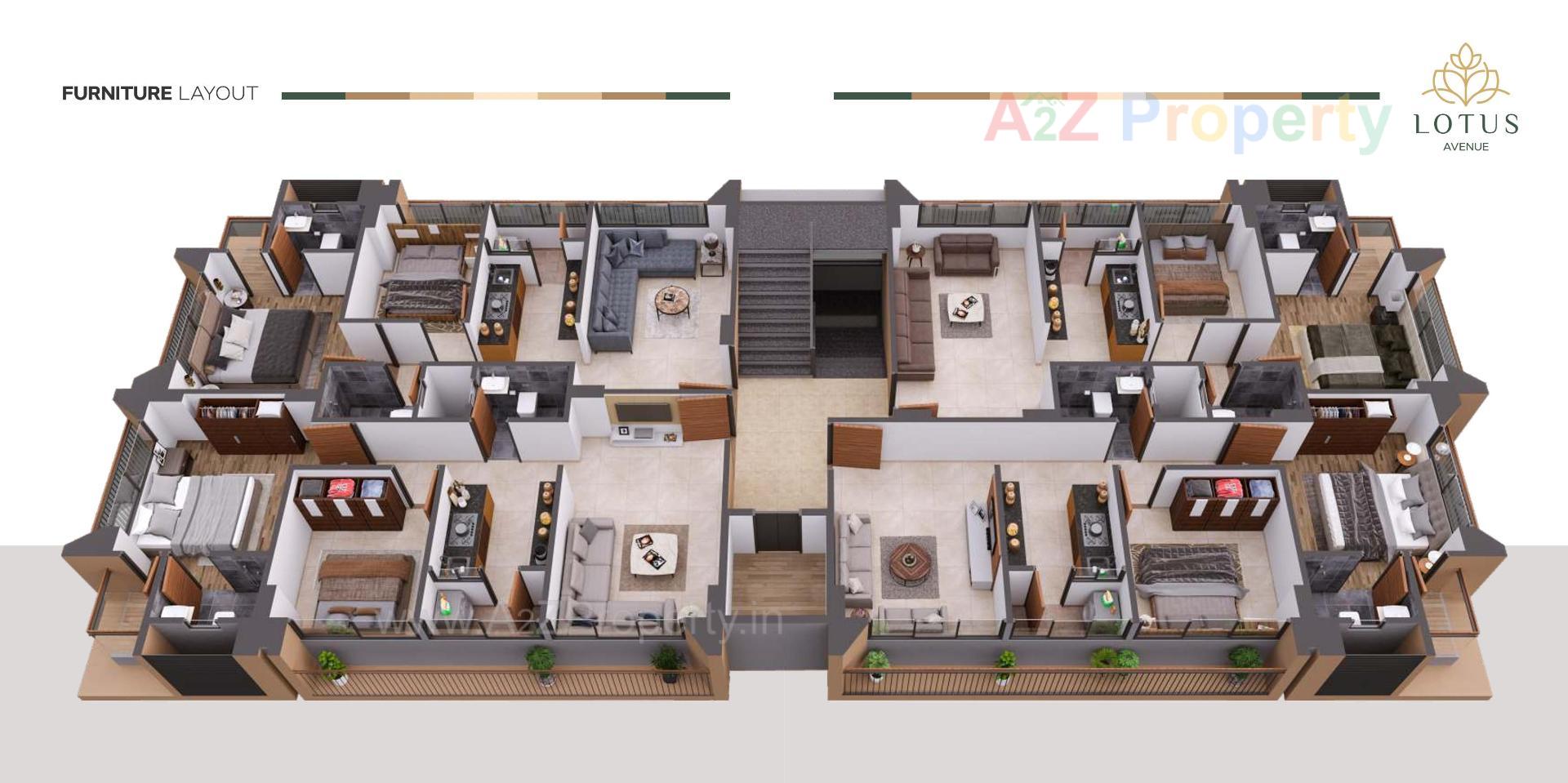 Layout of real estate project Lotus Avenue located at Vejalpur, Ahmedabad, Gujarat