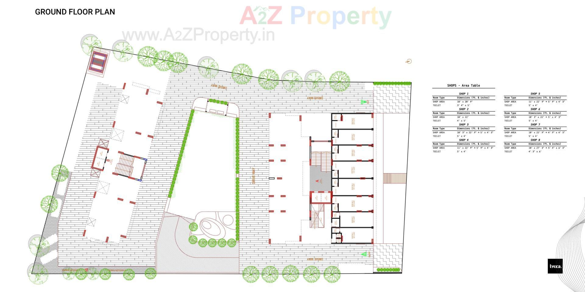 Layout of real estate project Lycka Life located at Sola, Ahmedabad, Gujarat
