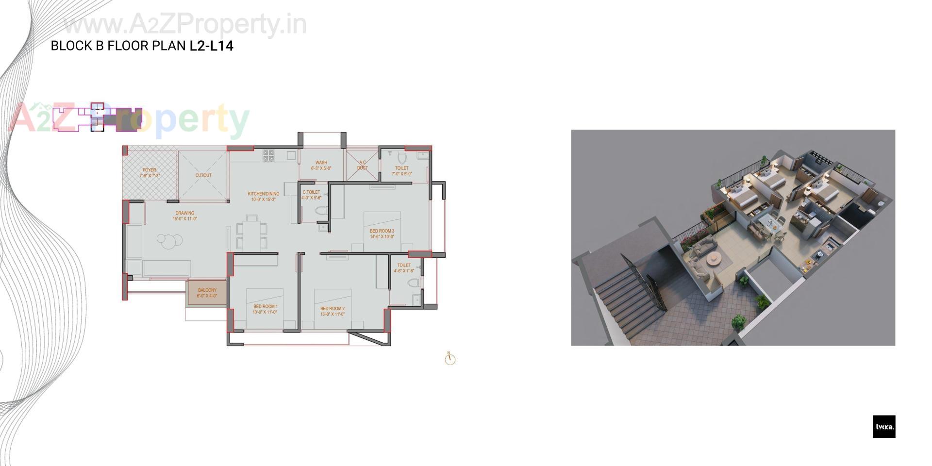 Layout of real estate project Lycka Life located at Sola, Ahmedabad, Gujarat