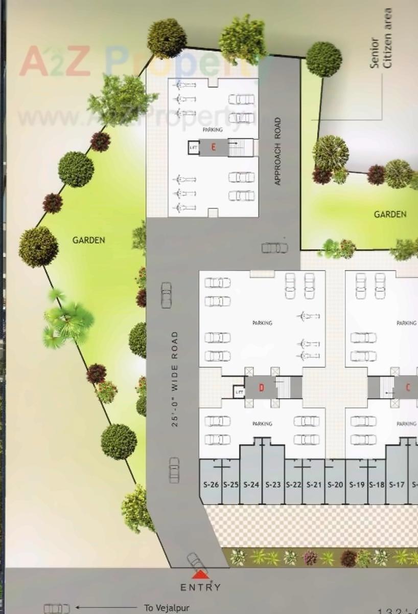 Layout of real estate project M M Karim Apartments located at Gyaspur, Ahmedabad, Gujarat