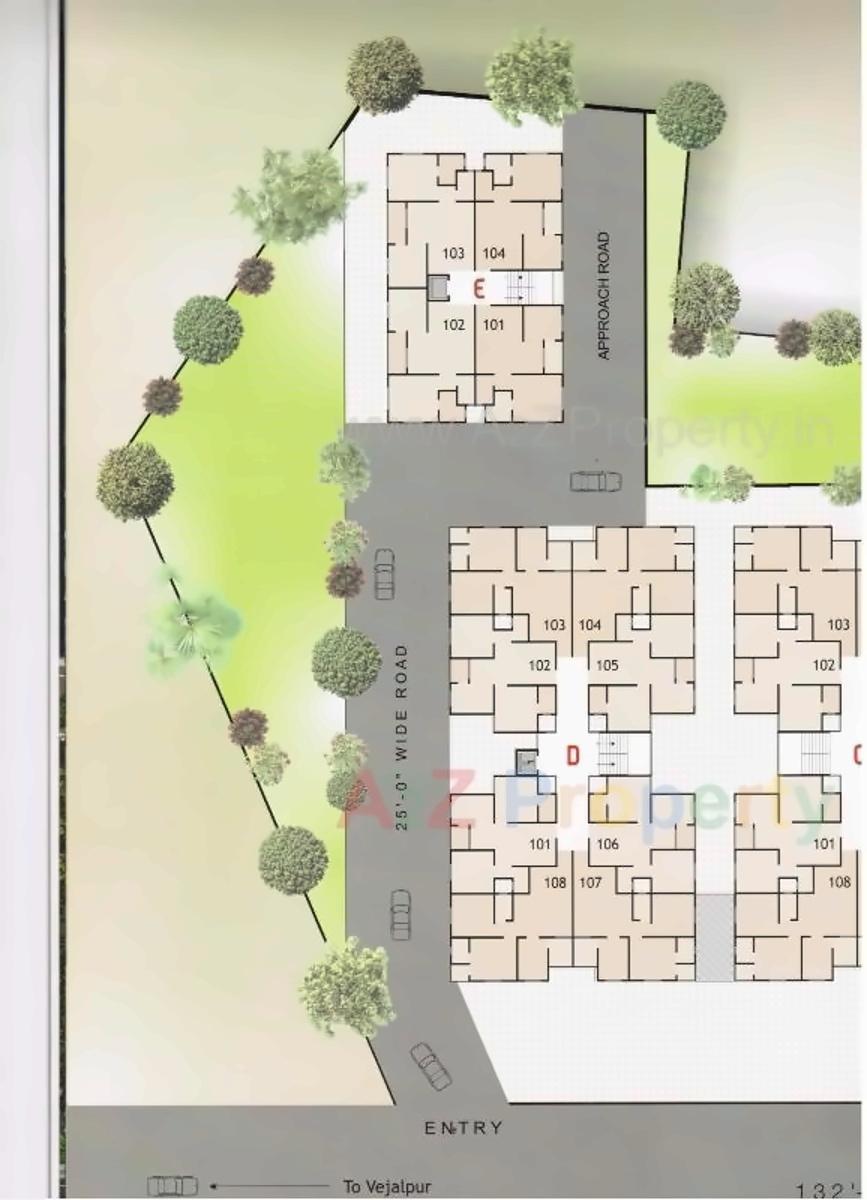 Layout of real estate project M M Karim Apartments located at Gyaspur, Ahmedabad, Gujarat