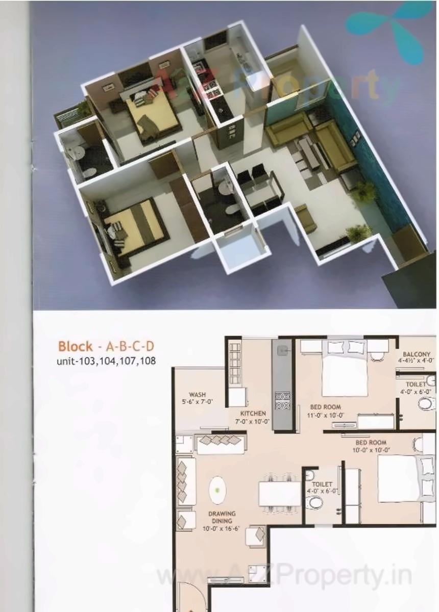 Layout of real estate project M M Karim Apartments located at Gyaspur, Ahmedabad, Gujarat