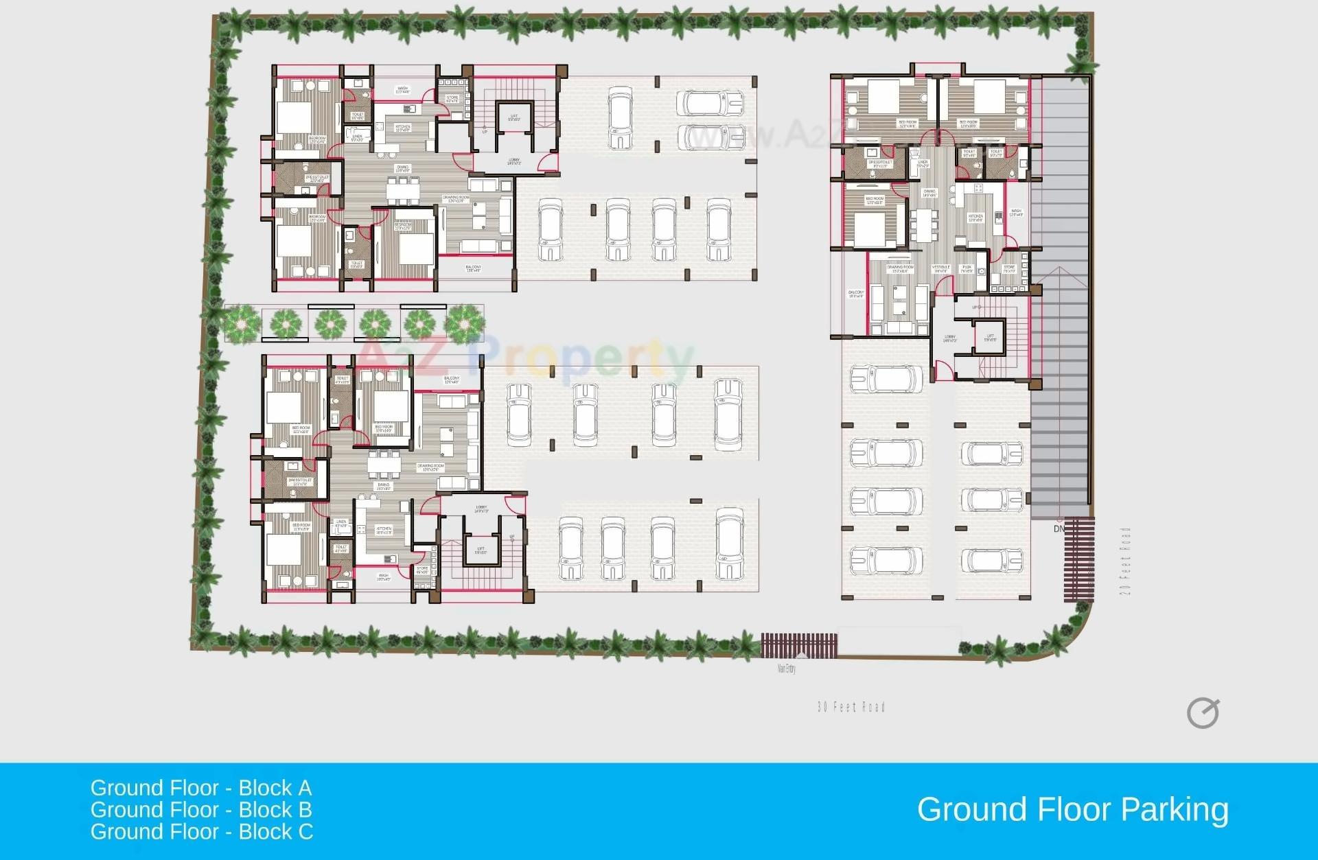 Layout of real estate project Maan Two located at Chhadawad, Ahmedabad, Gujarat