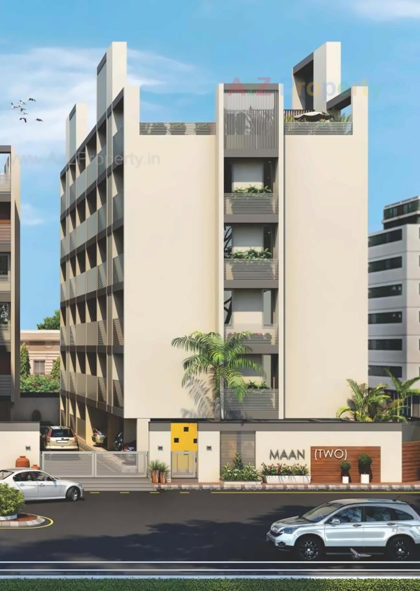 3D Elevation of real estate project Maan Two located at Chhadawad, Ahmedabad, Gujarat