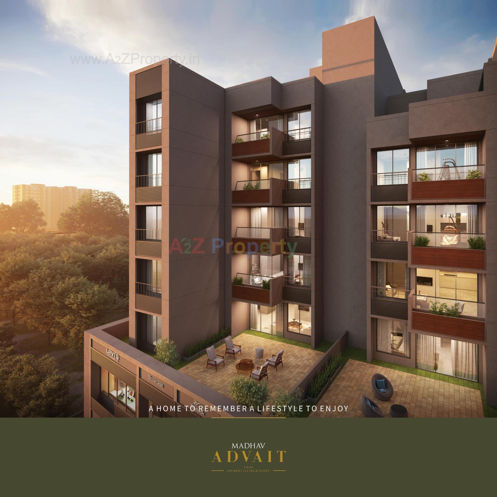 3D Elevation of real estate project Madhav Advait located at Ahmedabad, Ahmedabad, Gujarat