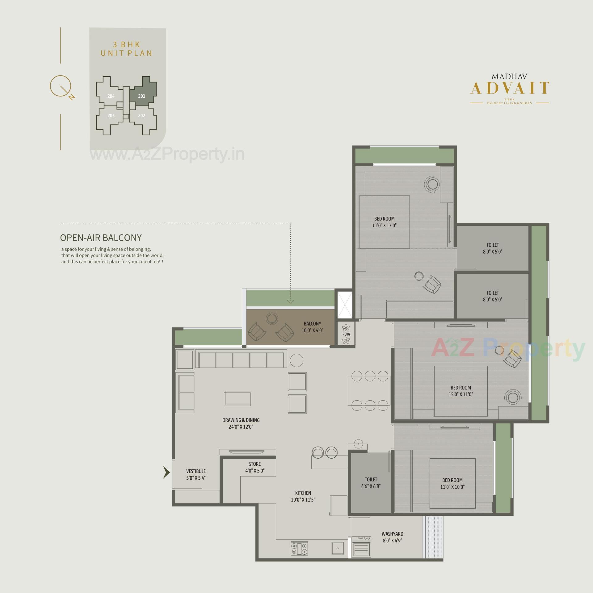 Layout of real estate project Madhav Advait located at Ahmedabad, Ahmedabad, Gujarat
