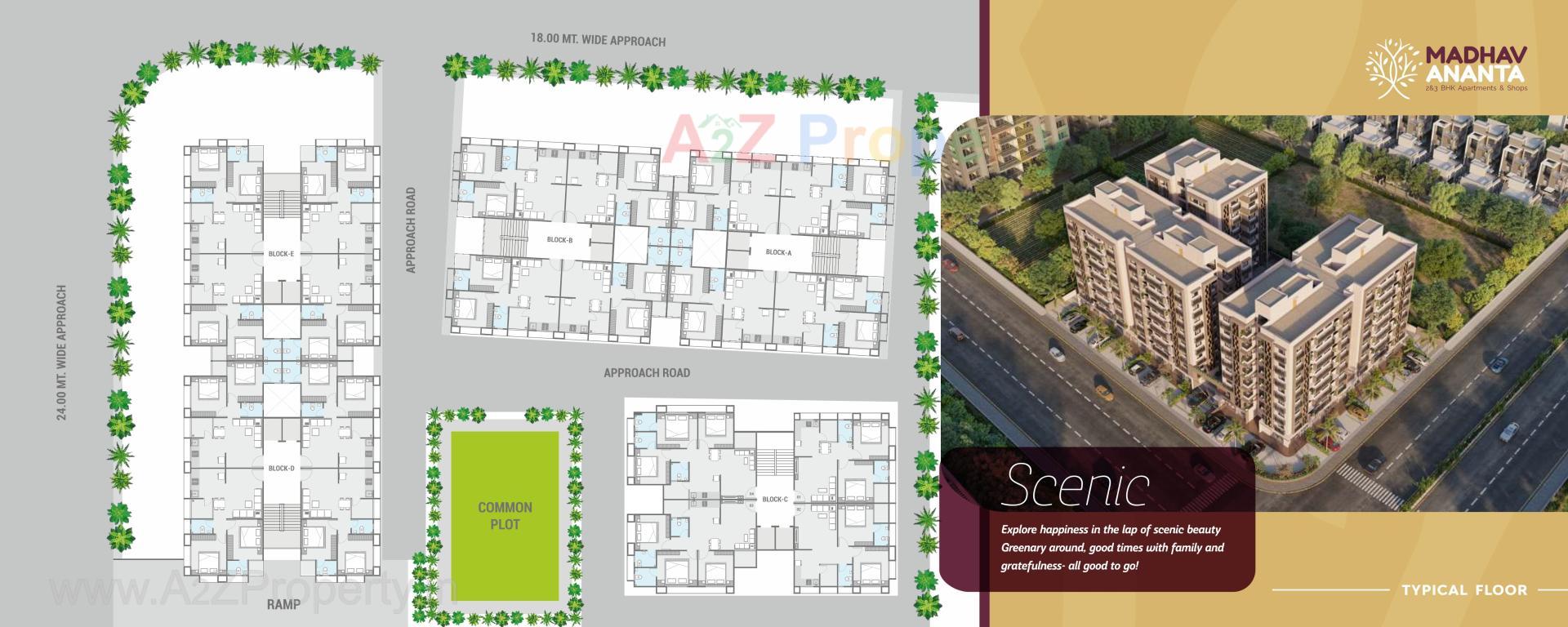 Layout of real estate project Madhav Ananta located at Ahmedabad, Ahmedabad, Gujarat