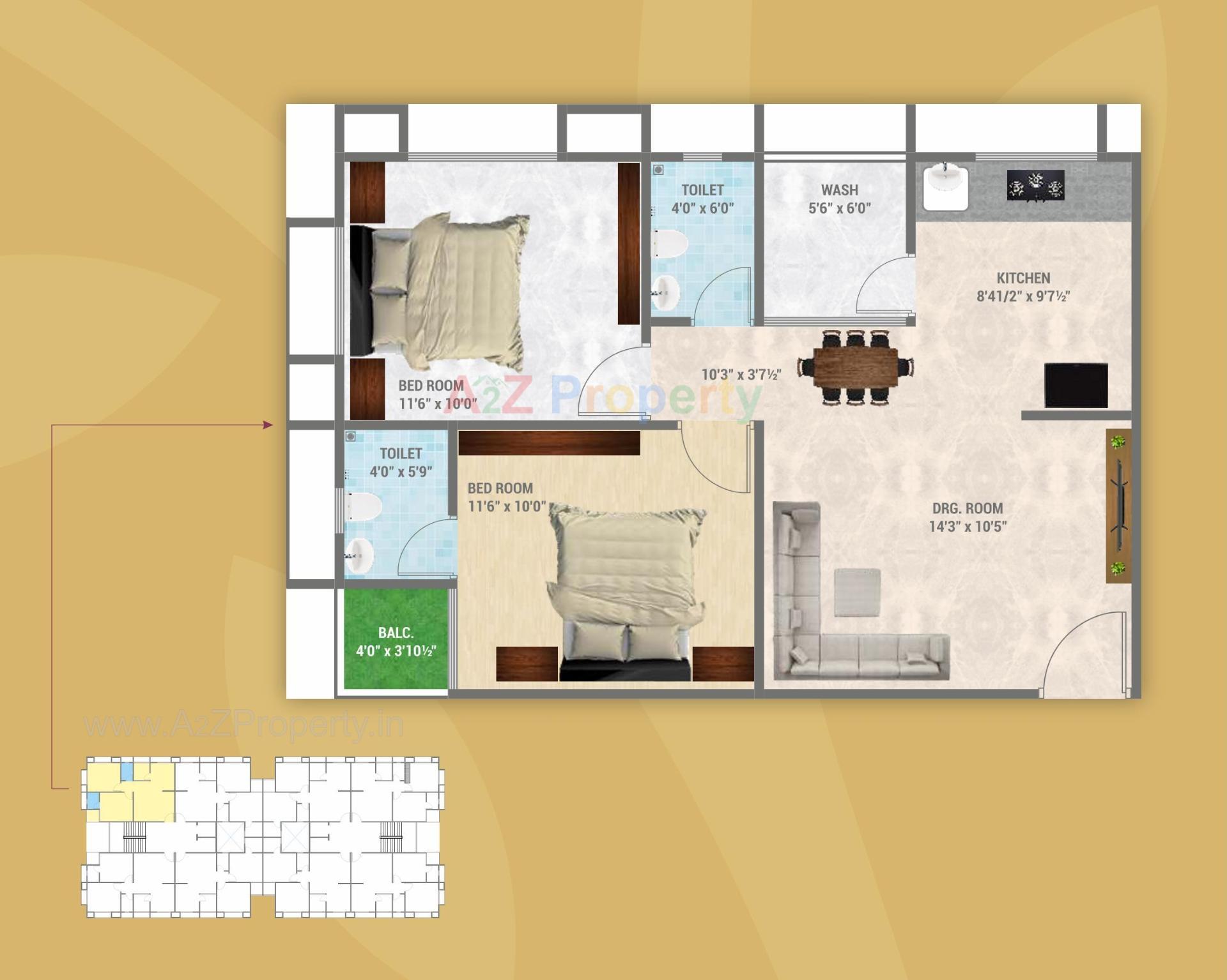 Layout of real estate project Madhav Ananta located at Ahmedabad, Ahmedabad, Gujarat