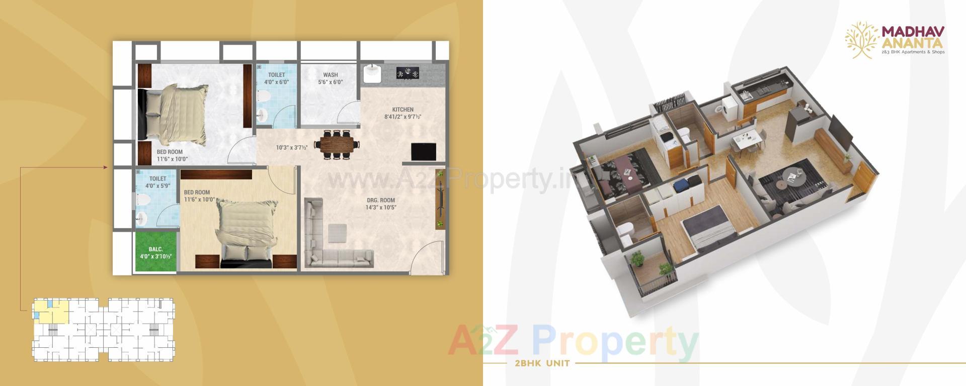 Layout of real estate project Madhav Ananta located at Ahmedabad, Ahmedabad, Gujarat