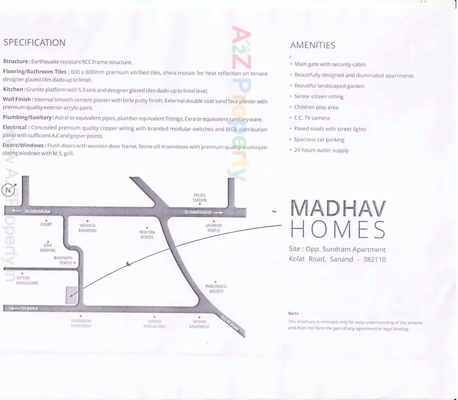  of real estate project Madhav Homes located at Sanand, Ahmedabad, Gujarat