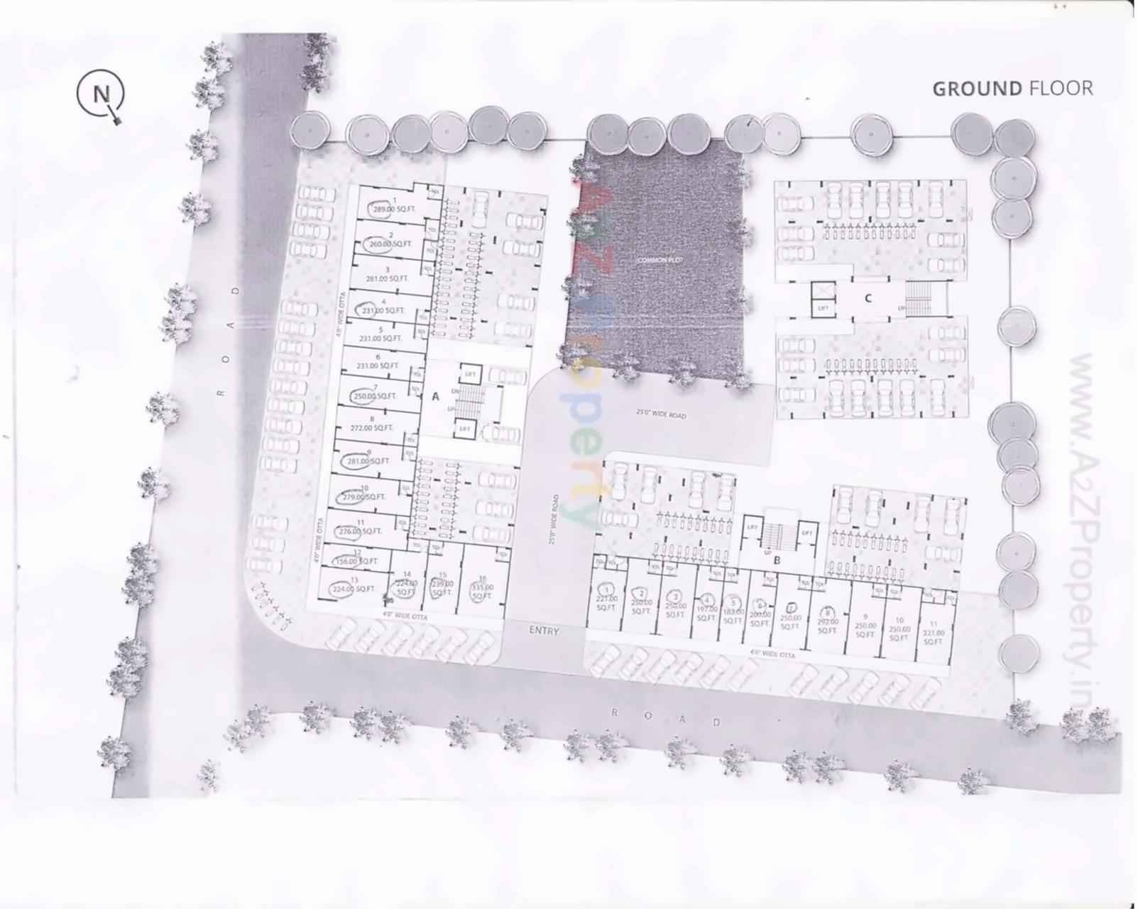 Layout of real estate project Madhav Homes located at Sanand, Ahmedabad, Gujarat
