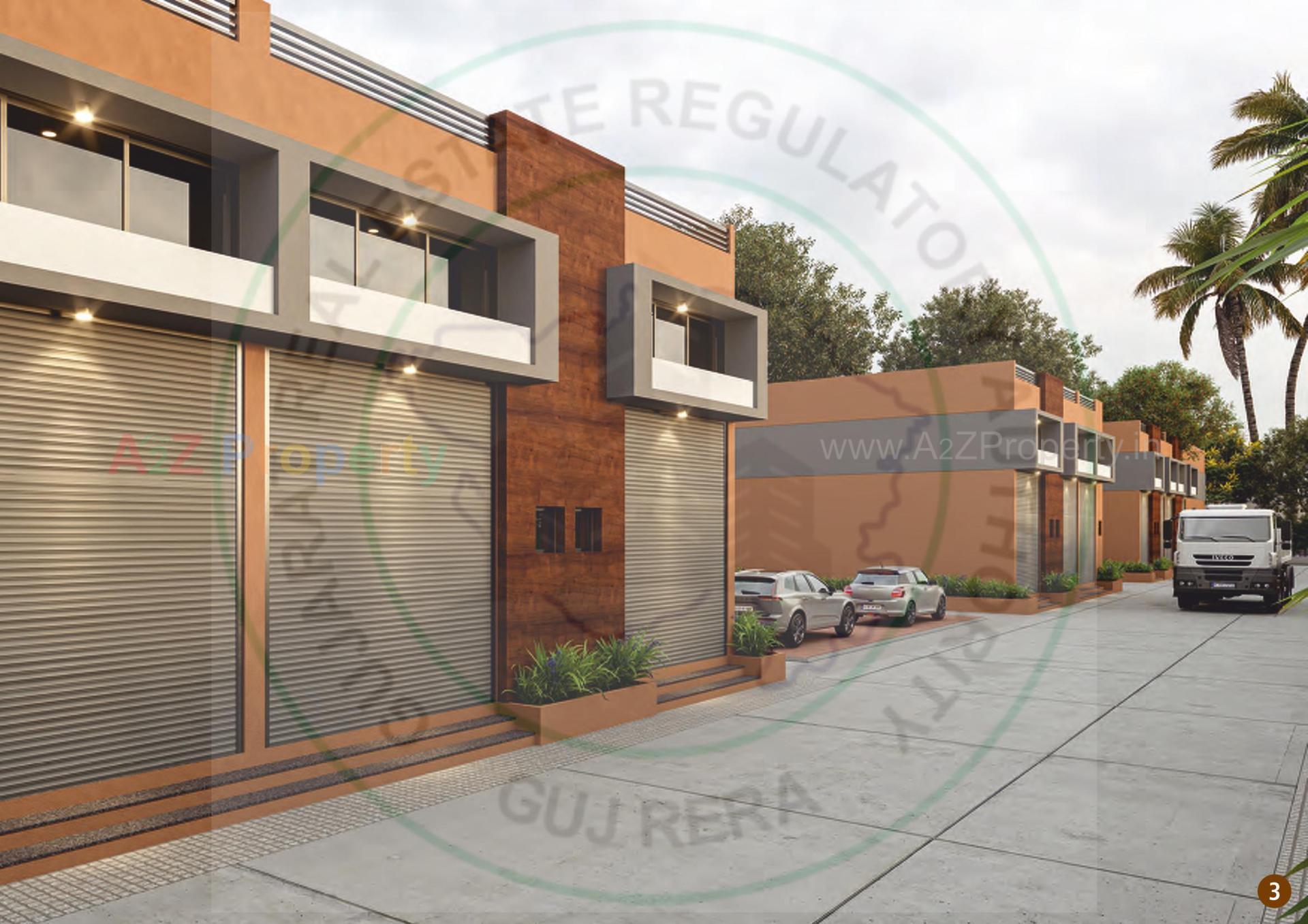 3D Elevation of real estate project Madhav Industrial Estate located at Kathwada, Ahmedabad, Gujarat