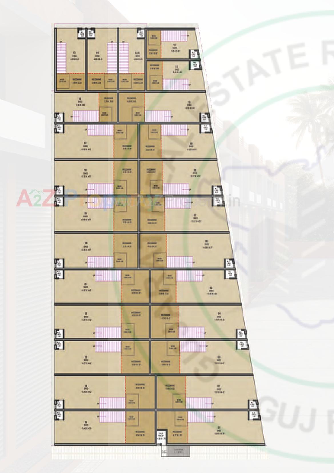 Layout of real estate project Madhav Industrial Estate located at Kathwada, Ahmedabad, Gujarat