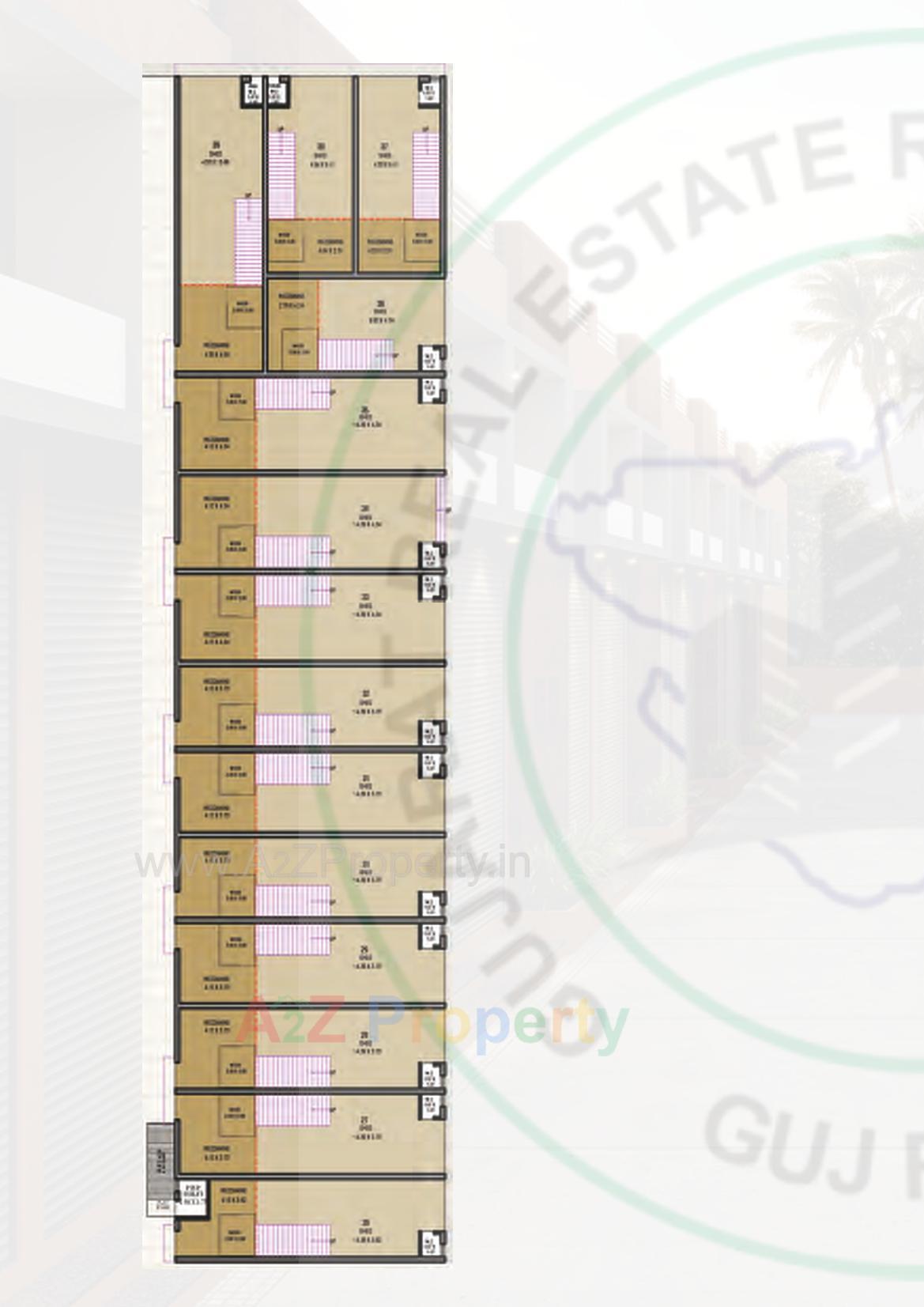 Layout of real estate project Madhav Industrial Estate located at Kathwada, Ahmedabad, Gujarat