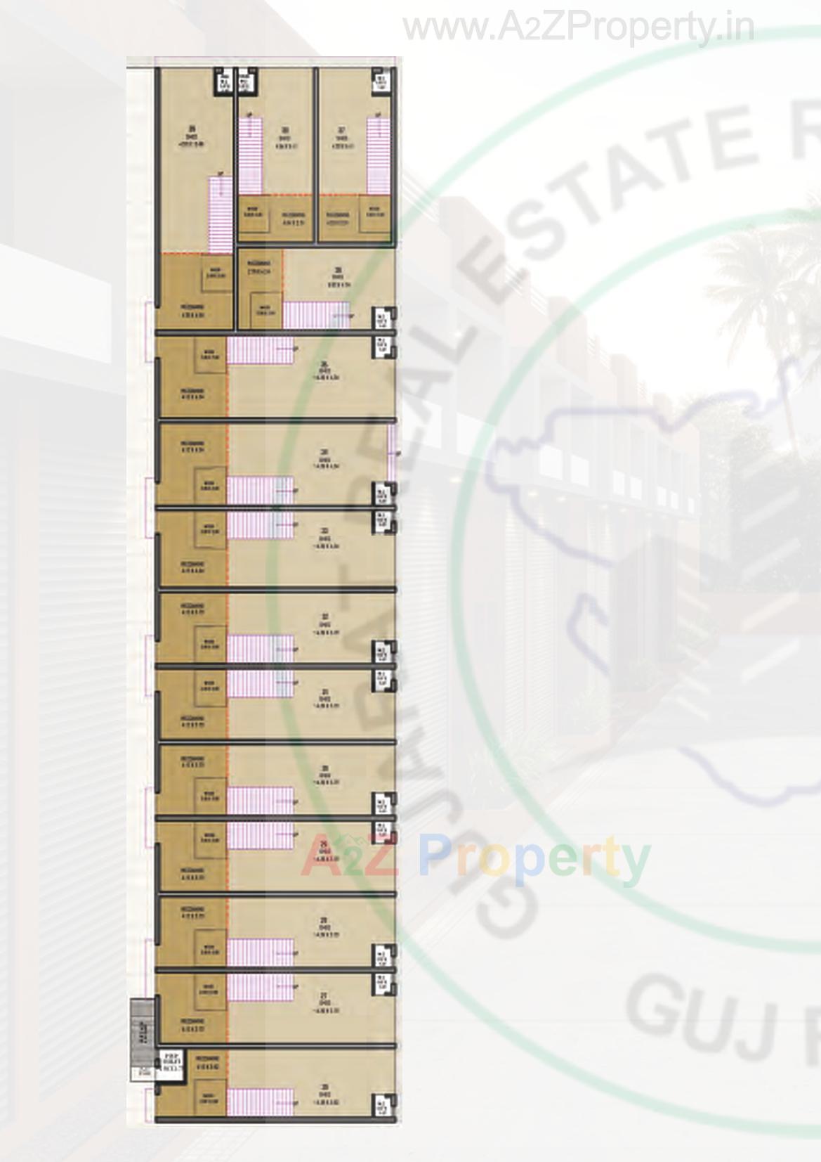 Layout of real estate project Madhav Industrial Estate located at Kathwada, Ahmedabad, Gujarat