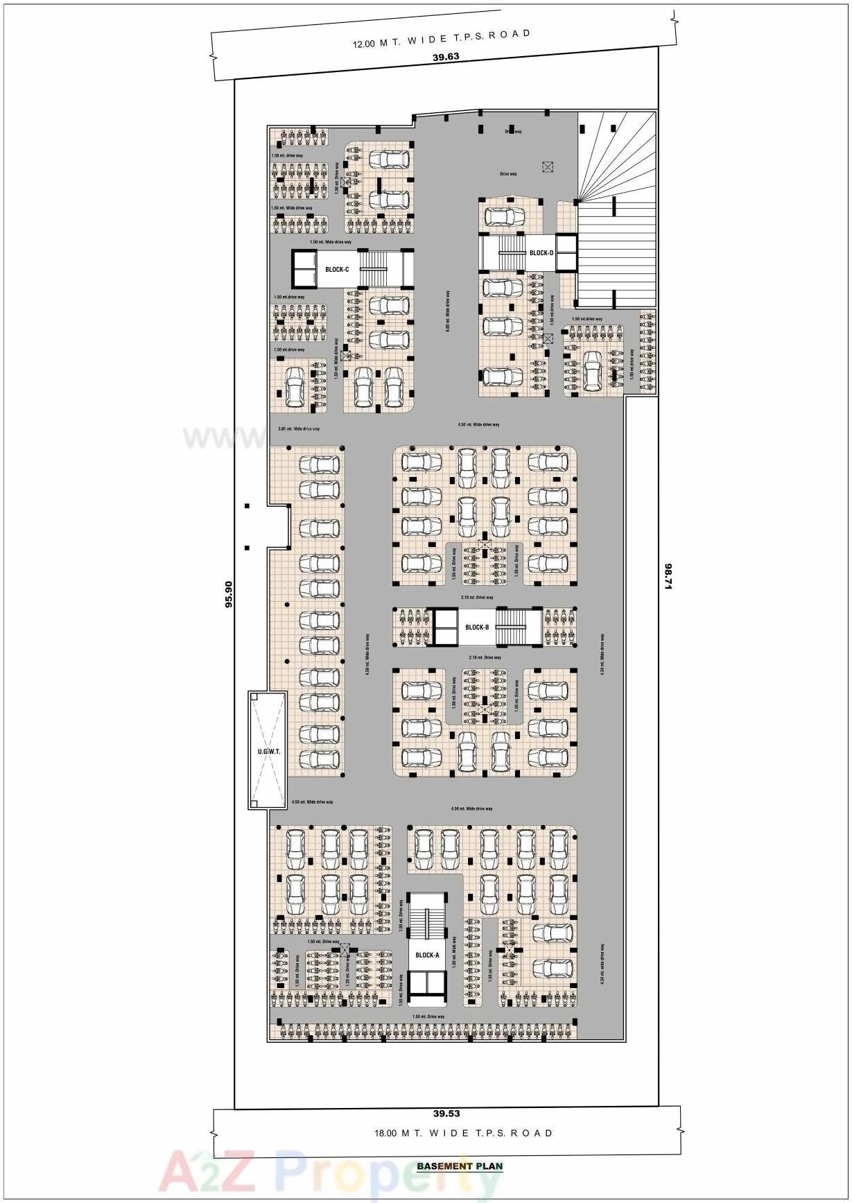 Layout of real estate project Madhav Pride located at Wadaj, Ahmedabad, Gujarat
