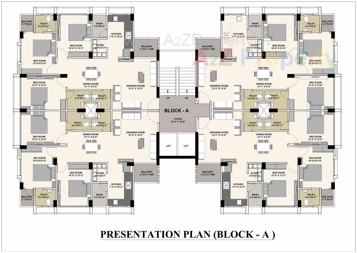 Layout of real estate project Madhav Pride located at Wadaj, Ahmedabad, Gujarat