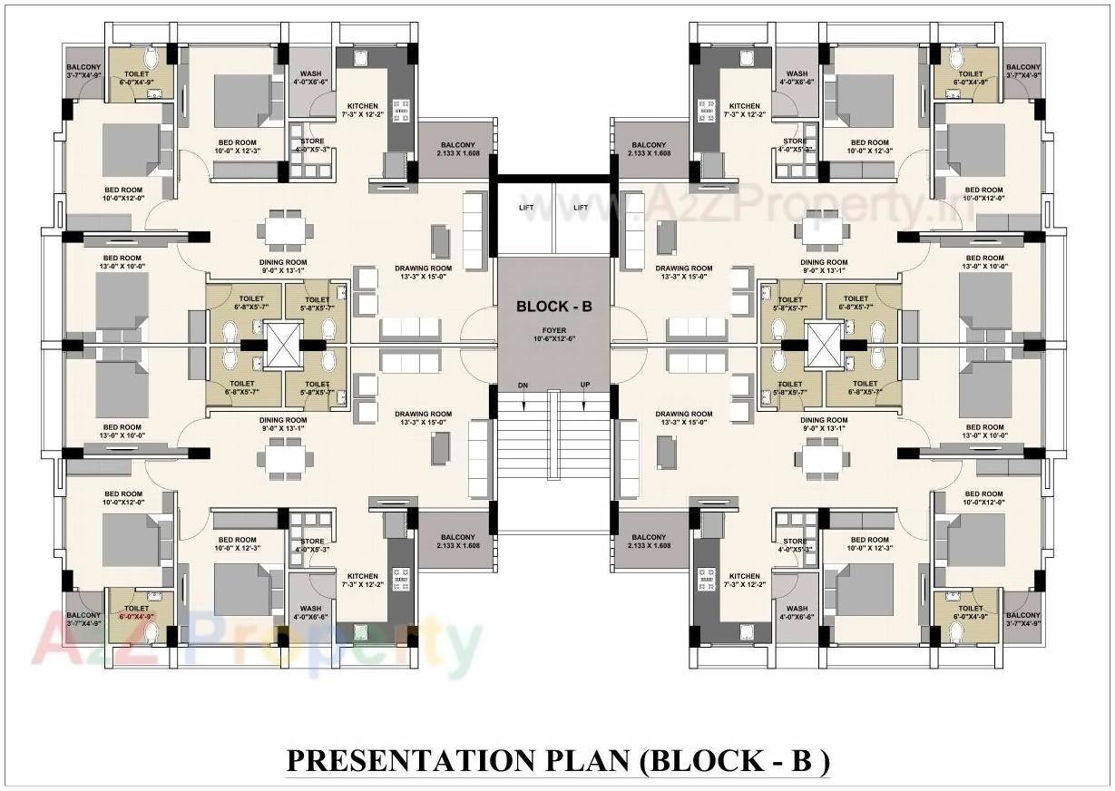Layout of real estate project Madhav Pride located at Wadaj, Ahmedabad, Gujarat