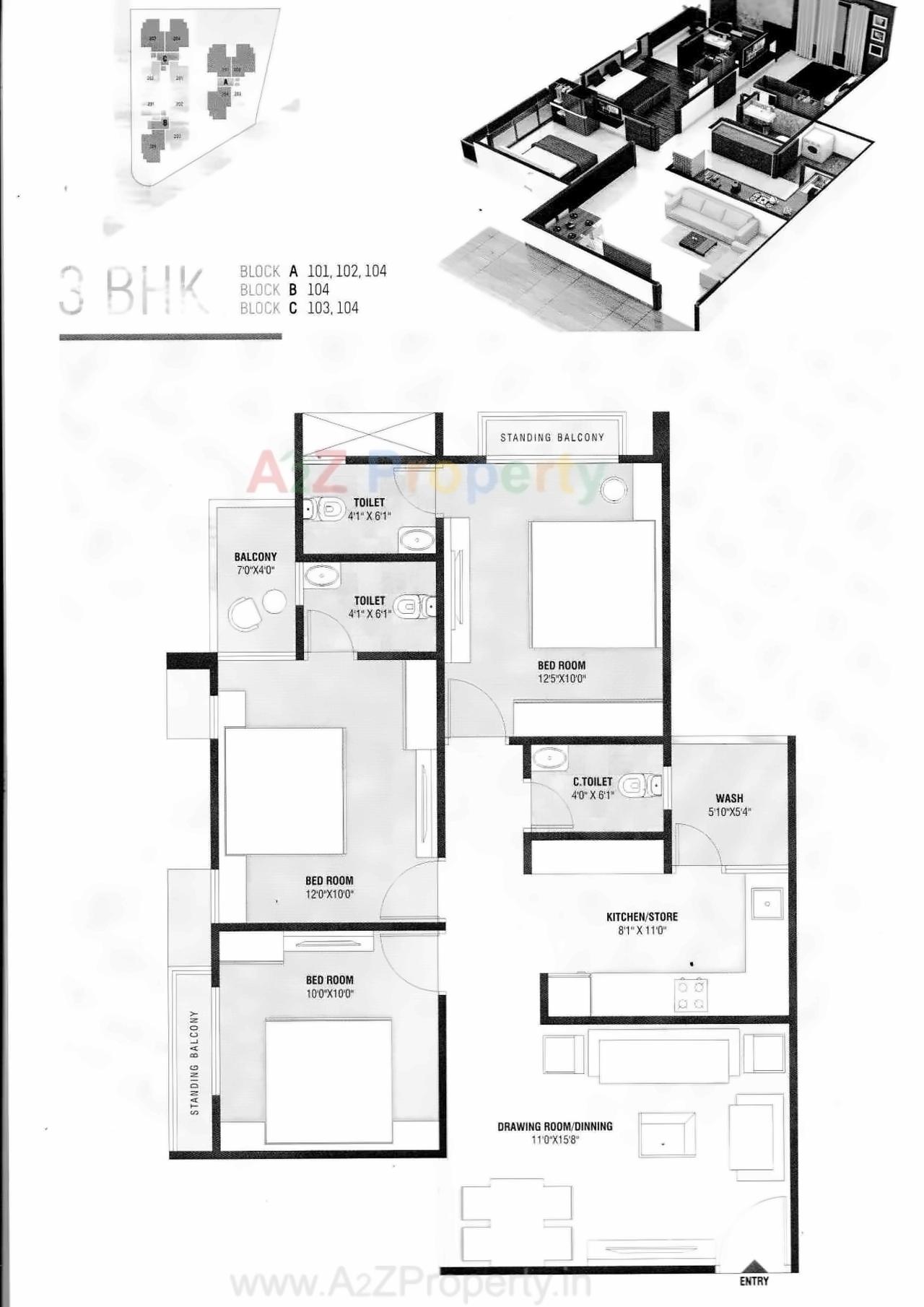 Layout of real estate project Madhav Residency located at Ghuma, Ahmedabad, Gujarat