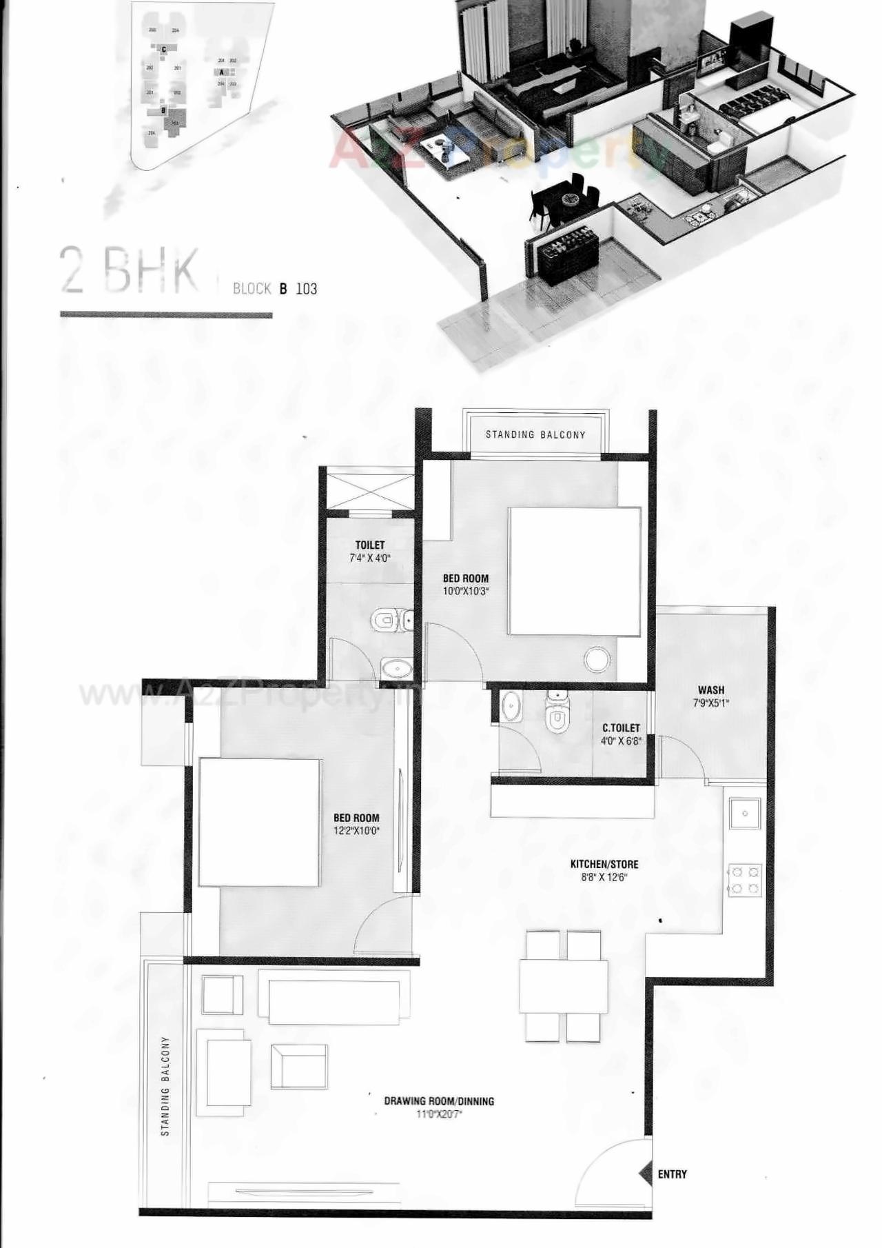 Layout of real estate project Madhav Residency located at Ghuma, Ahmedabad, Gujarat