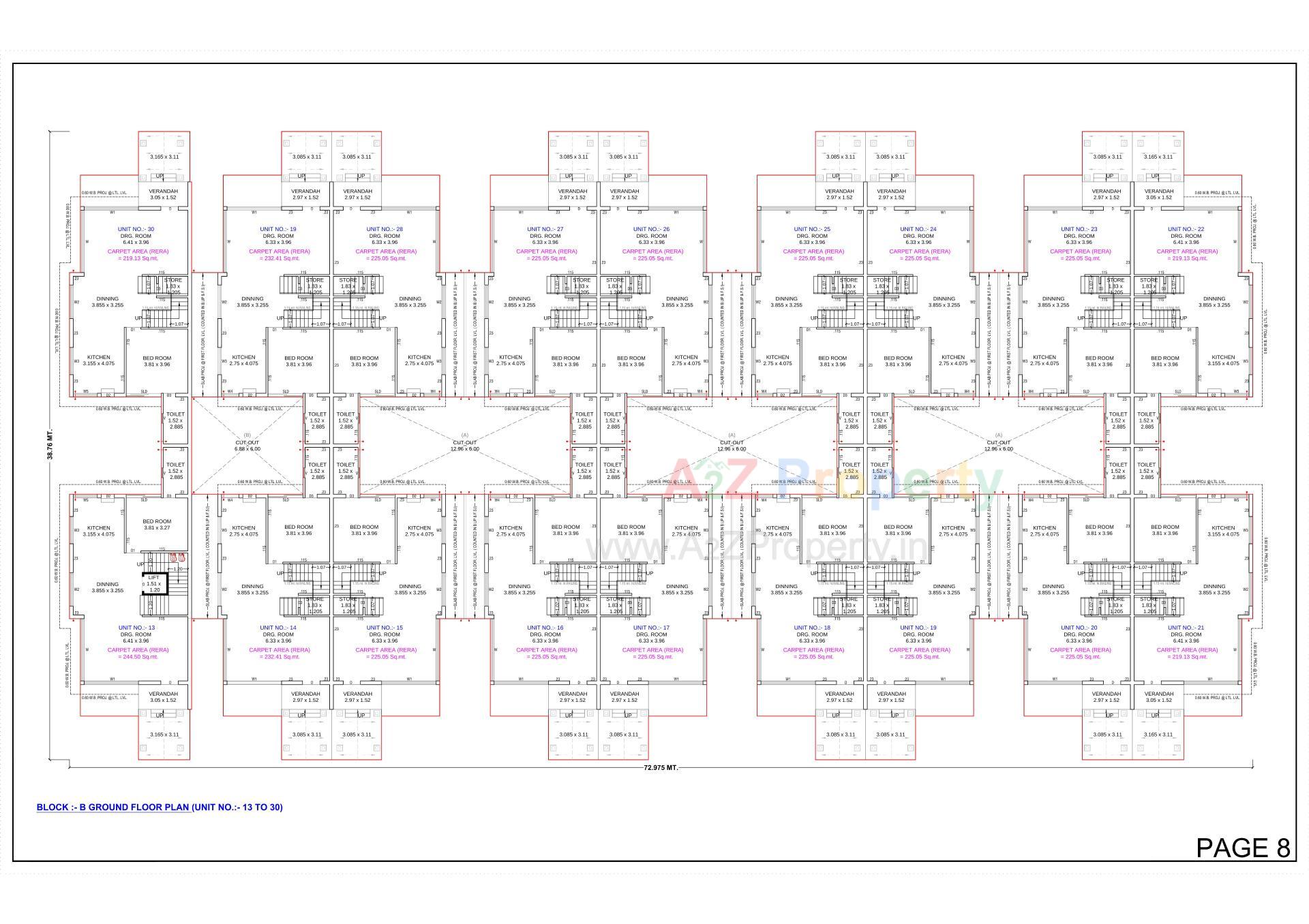 Layout of real estate project Madhav Sthapatya located at Vastral, Ahmedabad, Gujarat