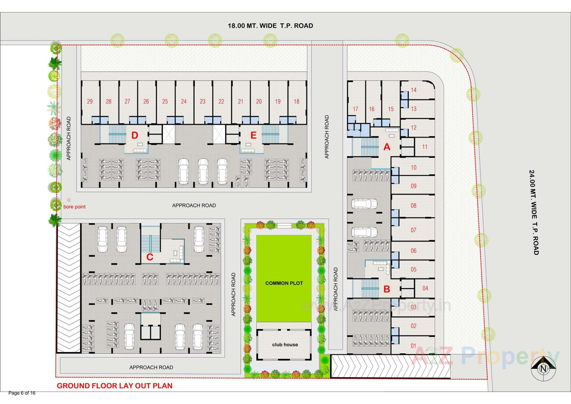 Layout of real estate project Madhav Sureel located at Singarva, Ahmedabad, Gujarat