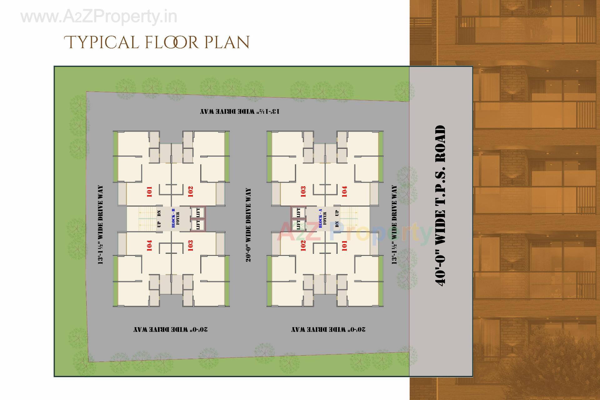 Layout of real estate project Madhuli Empire located at Vatva, Ahmedabad, Gujarat