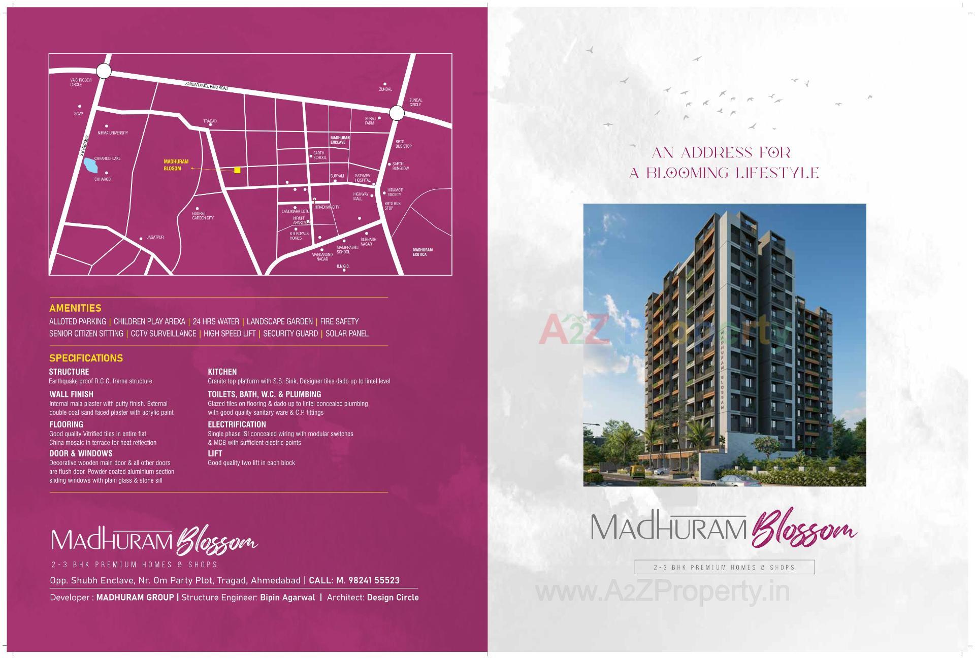  of real estate project Madhuram Blossom located at Ahmedabad, Ahmedabad, Gujarat