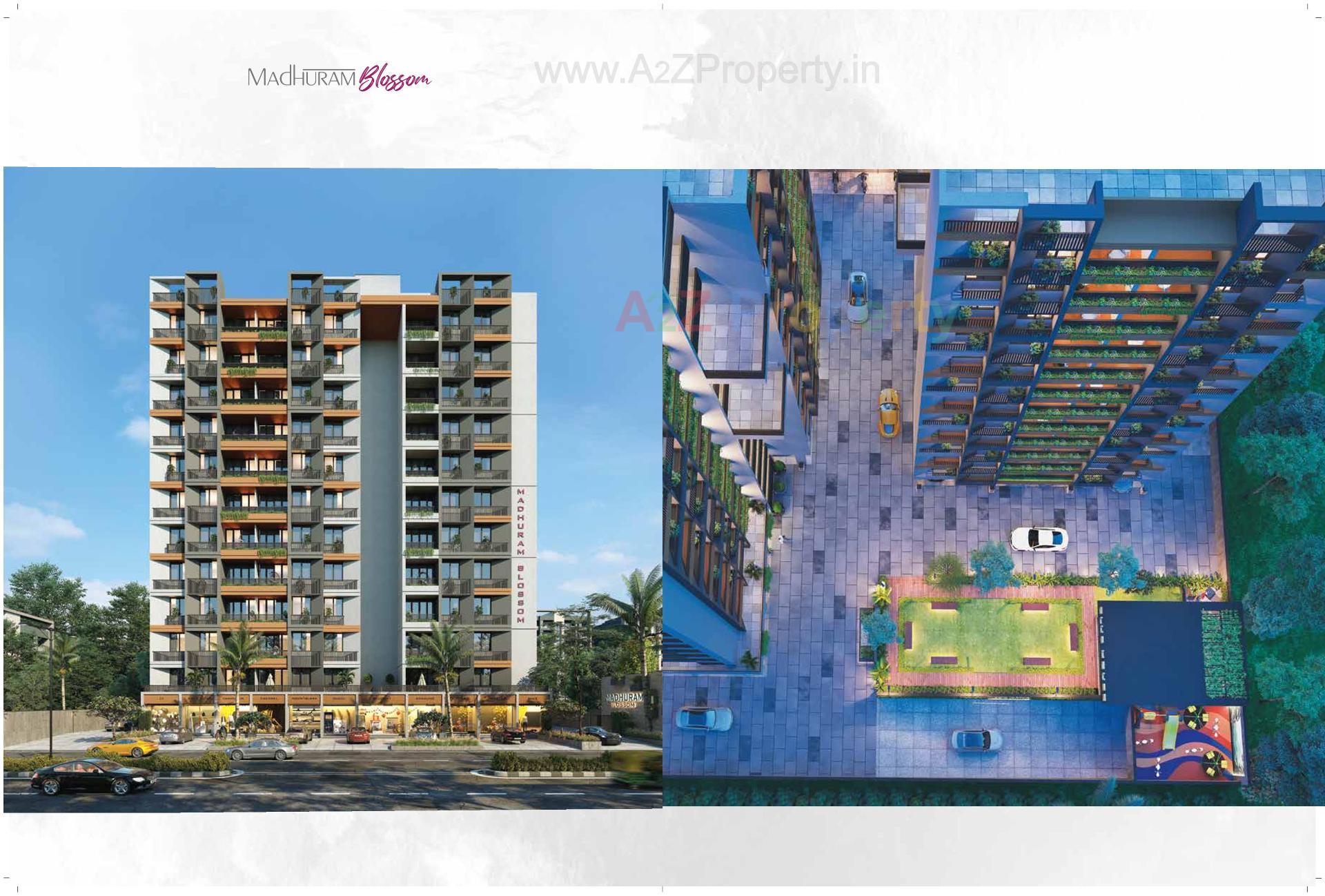 3D Elevation of real estate project Madhuram Blossom located at Ahmedabad, Ahmedabad, Gujarat